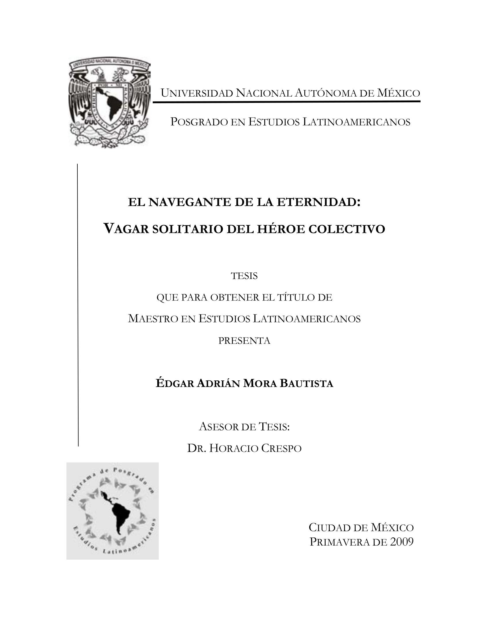 Portada ampliada de EL NAVEGANTE DE LA ETERNIDAD: VAGAR SOLITARIO DEL HÉROE COLECTIVO