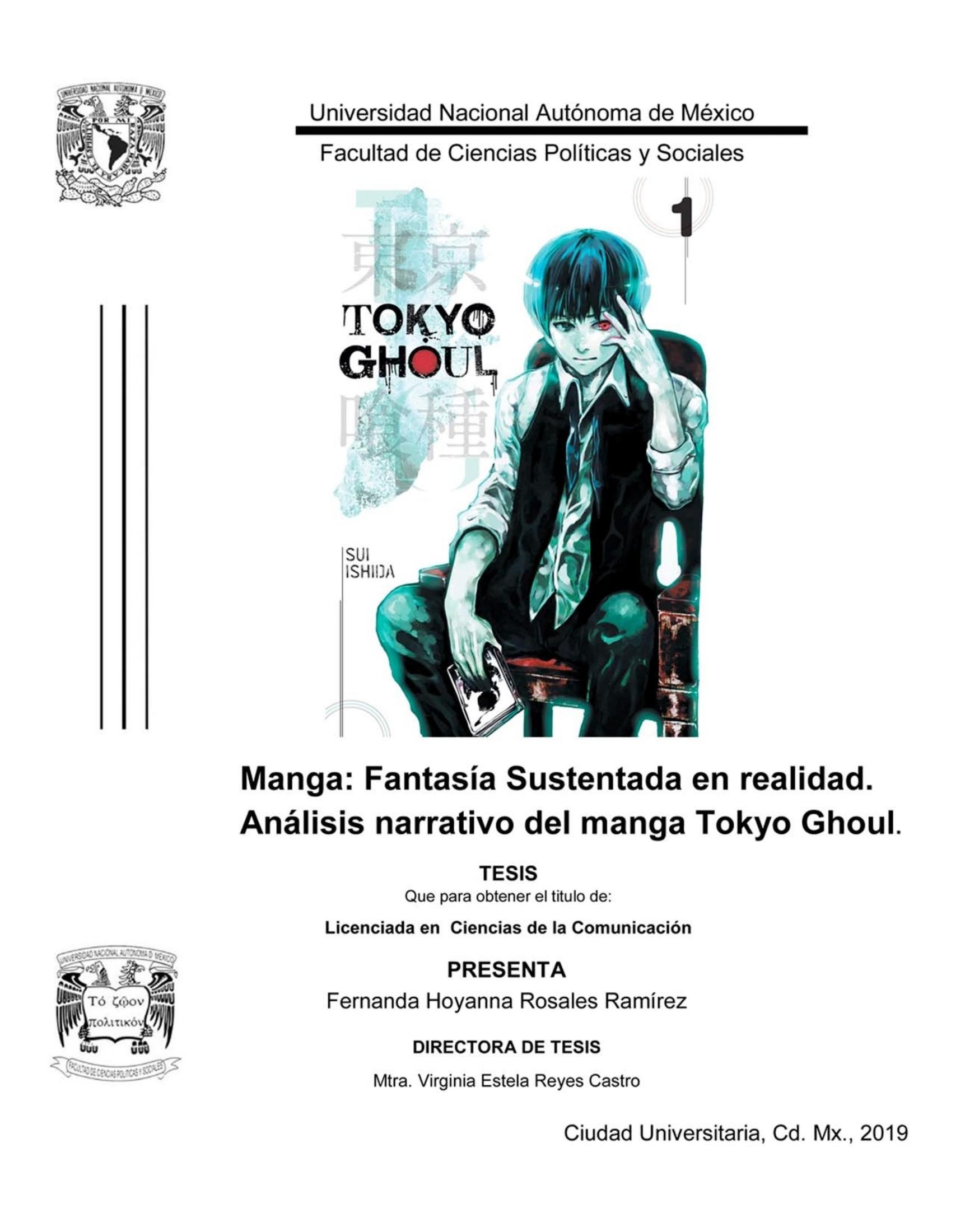 Portada ampliada de Manga: Fantasia Sustentada en realidad. Análisis narrativo del manga Tokyo Ghoul.