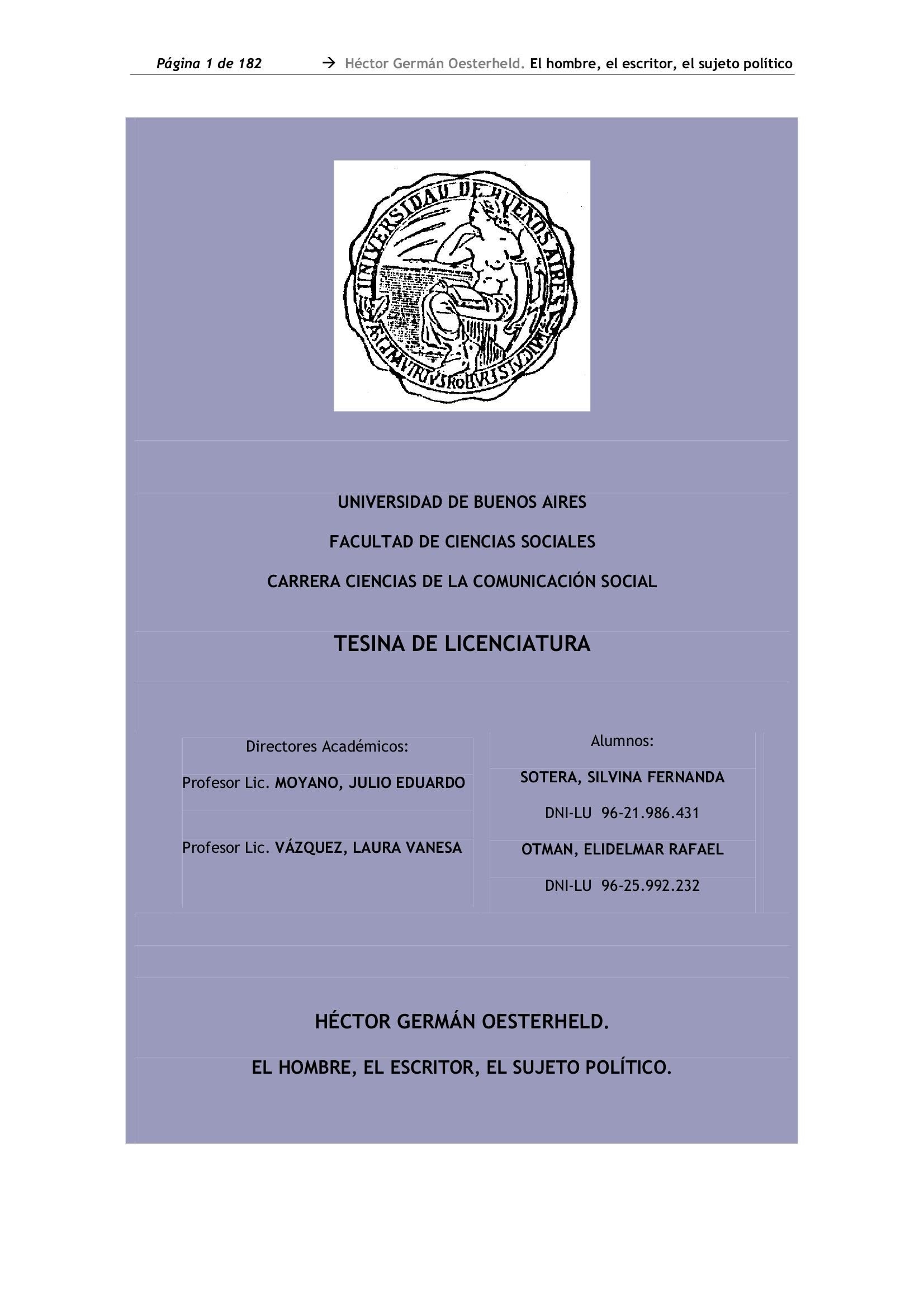 Portada ampliada de TESINA DE LICENCIATURA