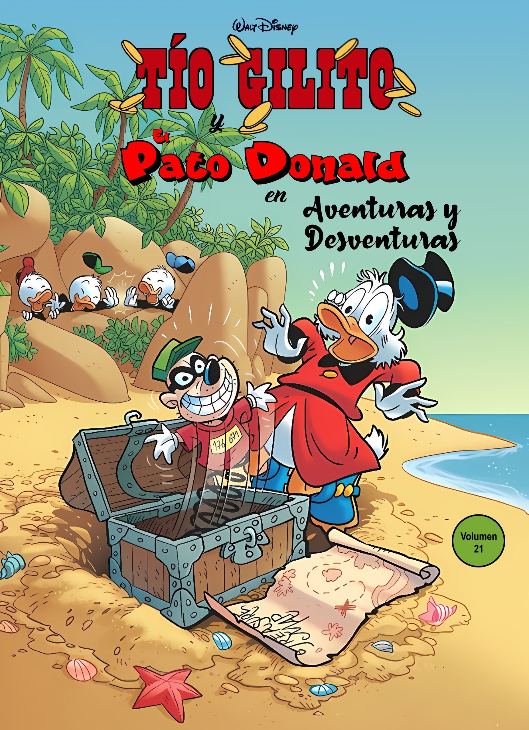Portada ampliada de Tío Gilito y Paco Donald en Aventuras y Desventuras