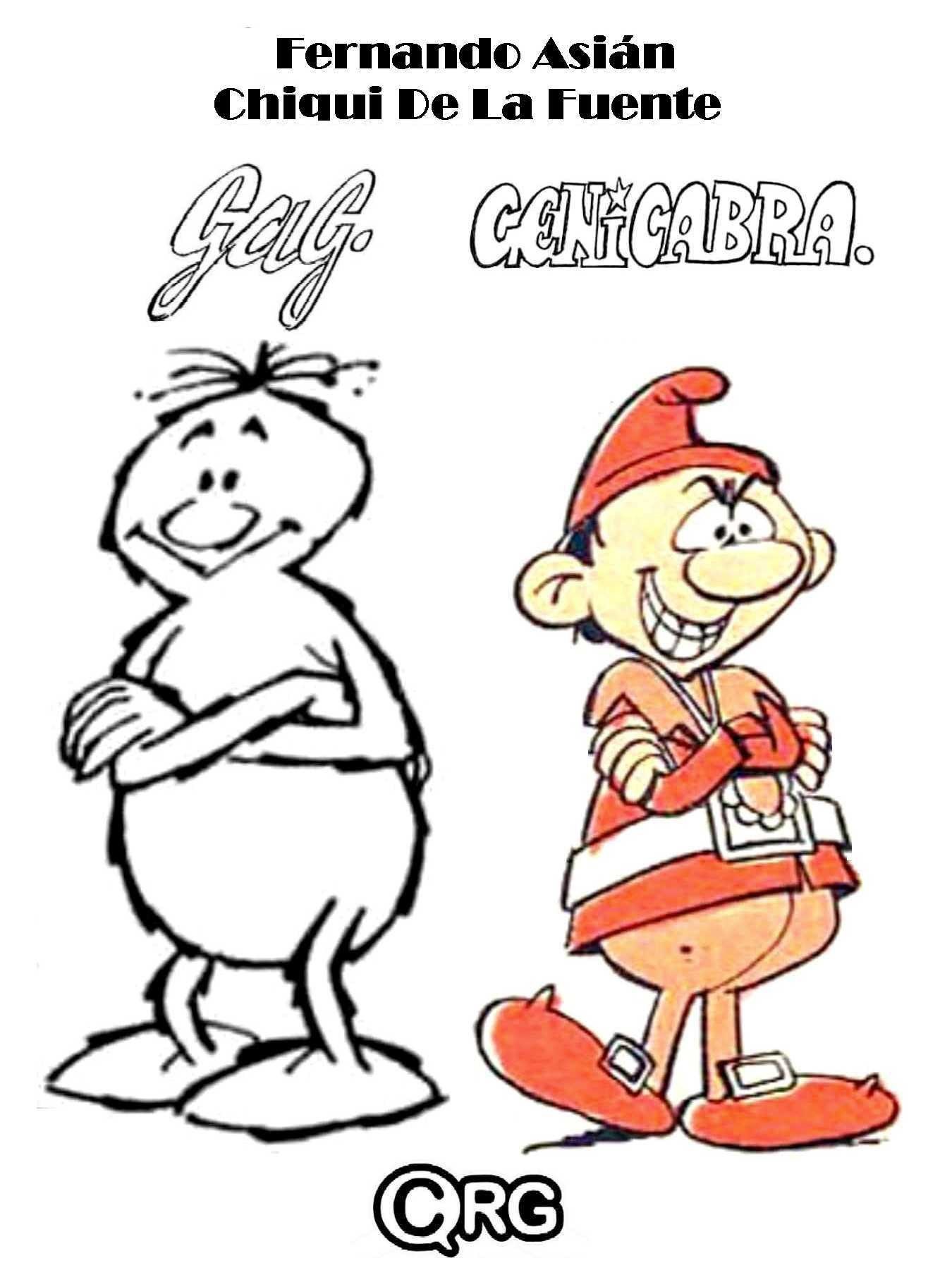 Portada ampliada de Gag - Genicabra (Fernando Asian y Chiqui De La Fuente) (x elteclista)(CRG)
