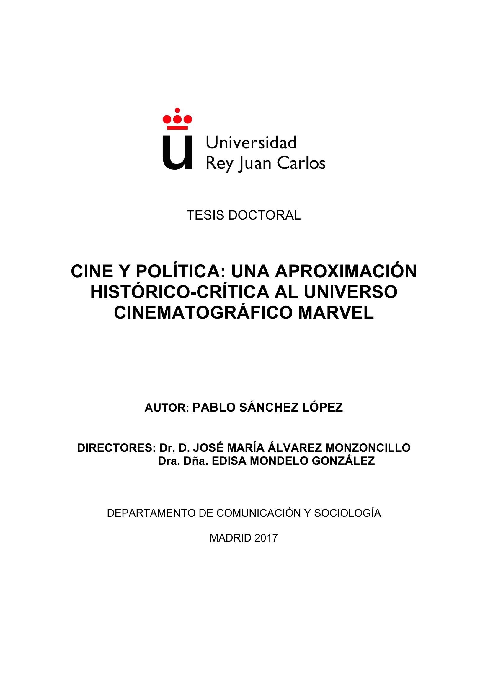 Portada ampliada de CINE Y POLÍTICA: UNA APROXIMACIÓN HISTÓRICO-CRÍTICA AL UNIVERSO CINEMATOGRÁFICO MARVEL