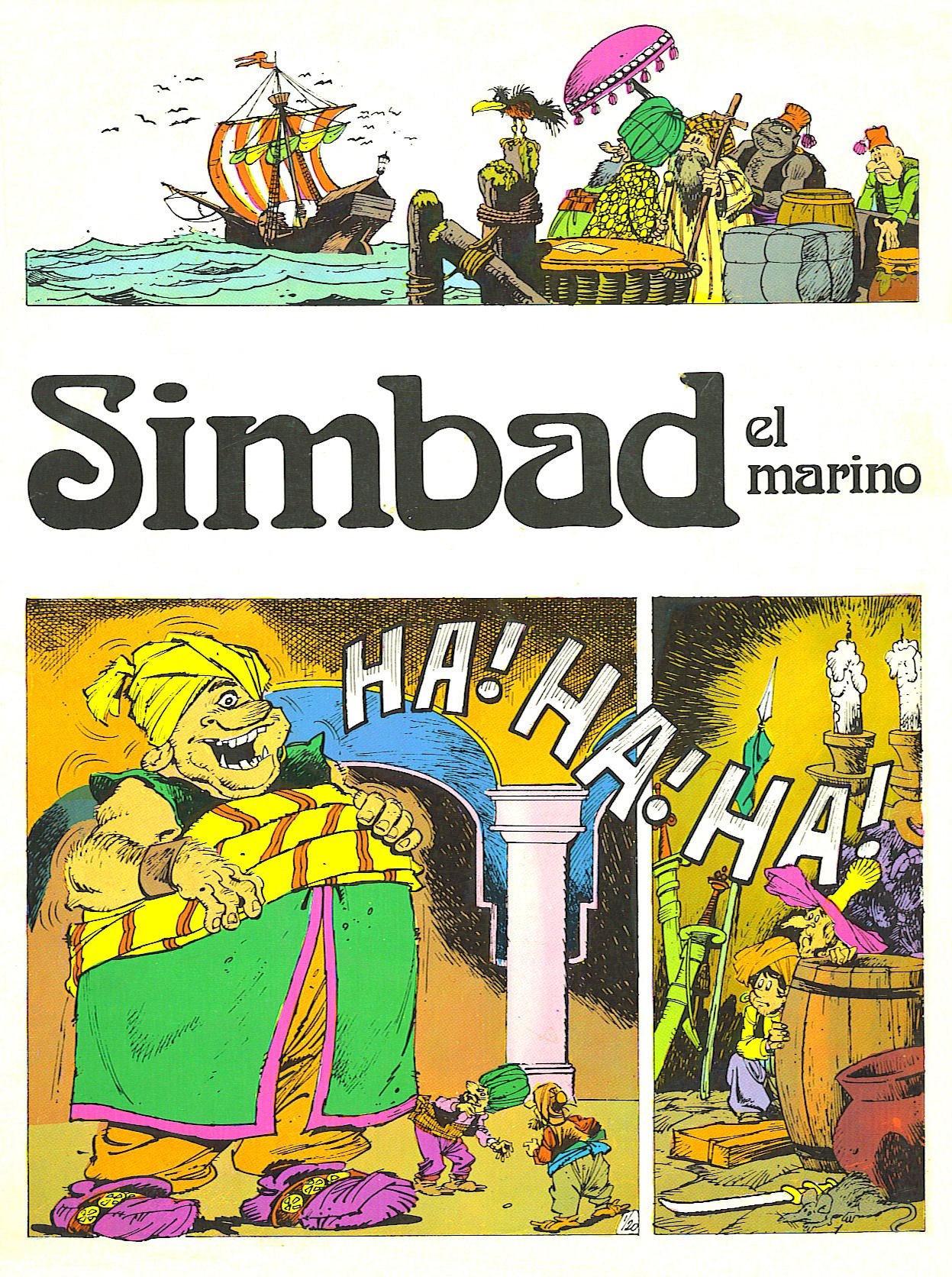 Portada ampliada de Simbad el marino