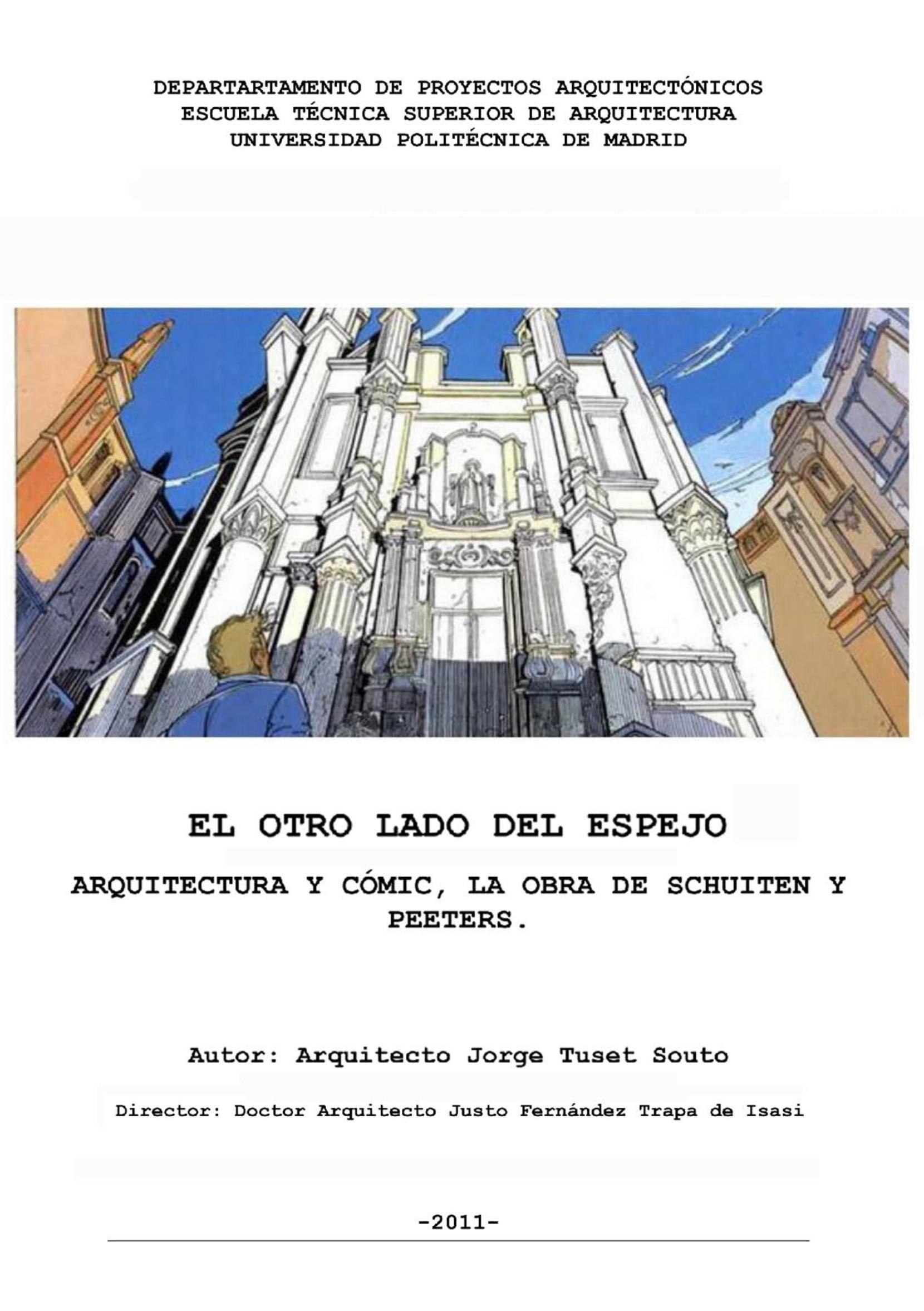 Portada ampliada de EL OTRO LADO DEL ESPEJO ARQUITECTURA Y CÓMIC, LA OBRA DE SCHUITEN Y PEETERS.