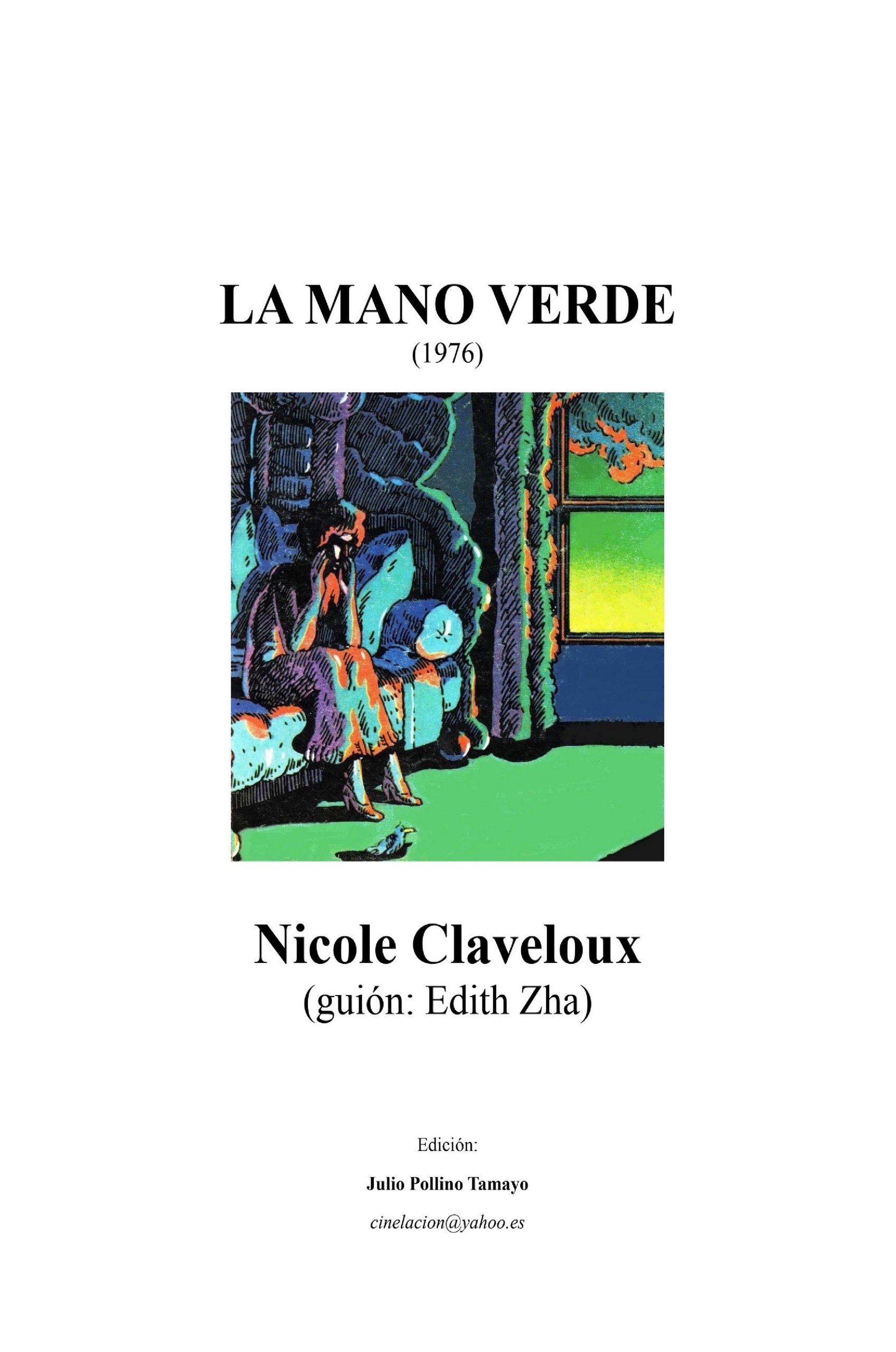 Portada ampliada de LA MANO VERDE (1976)