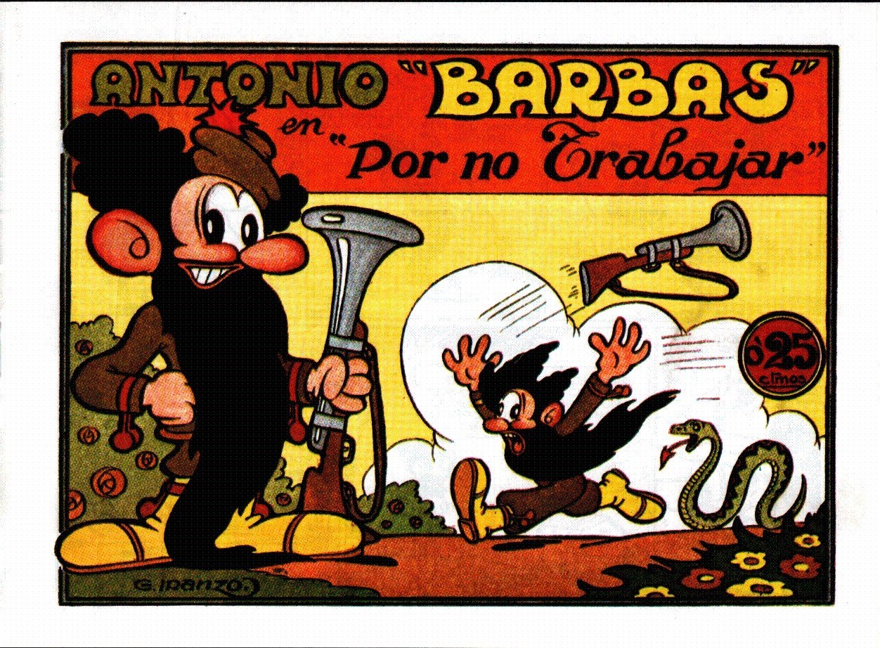 Portada ampliada de Antonio "Barbas" en "Por no Trabajar"