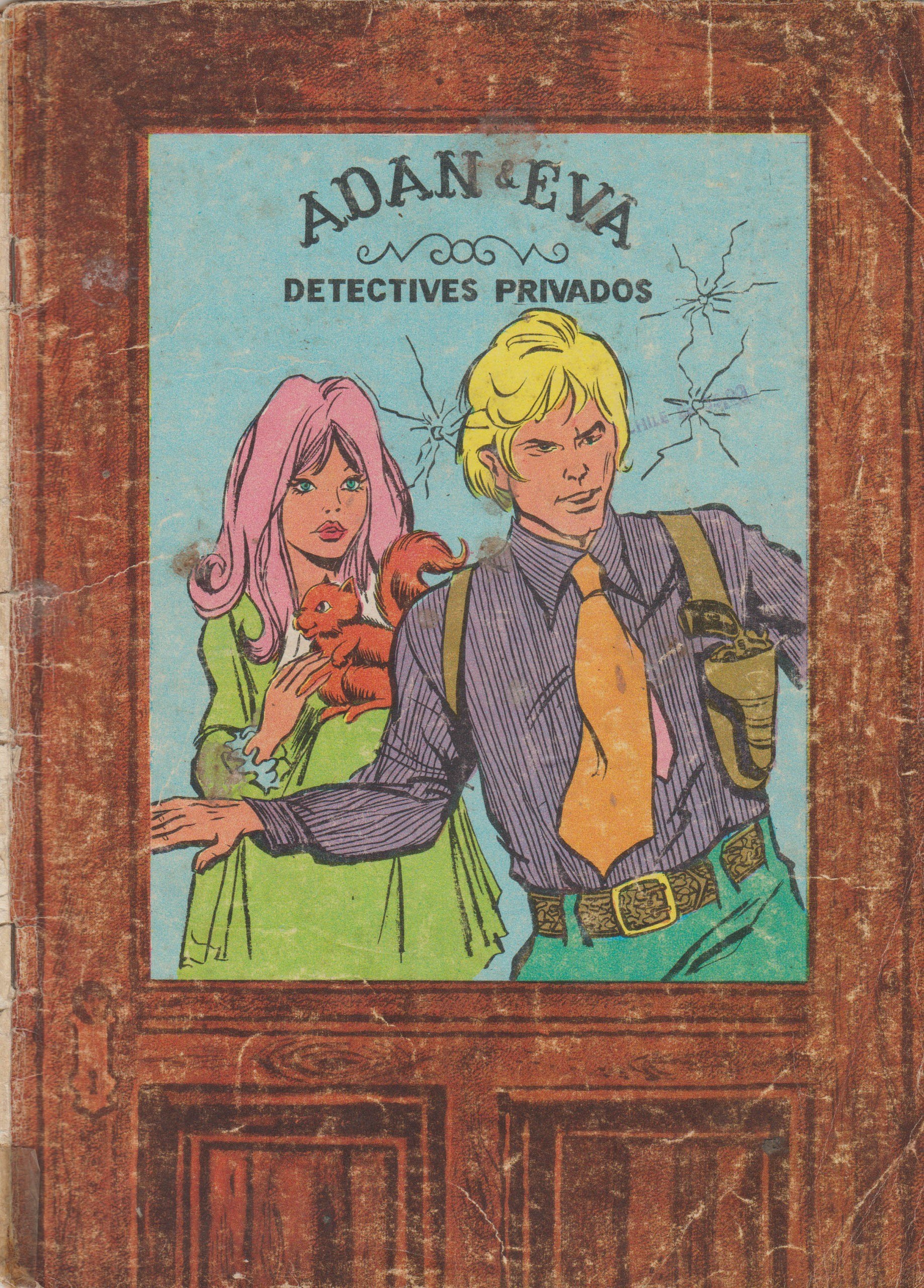 Portada ampliada de Adán y Eva. Detectives Privados (1973, Dilapsa y Gabriela Mistral) 01-