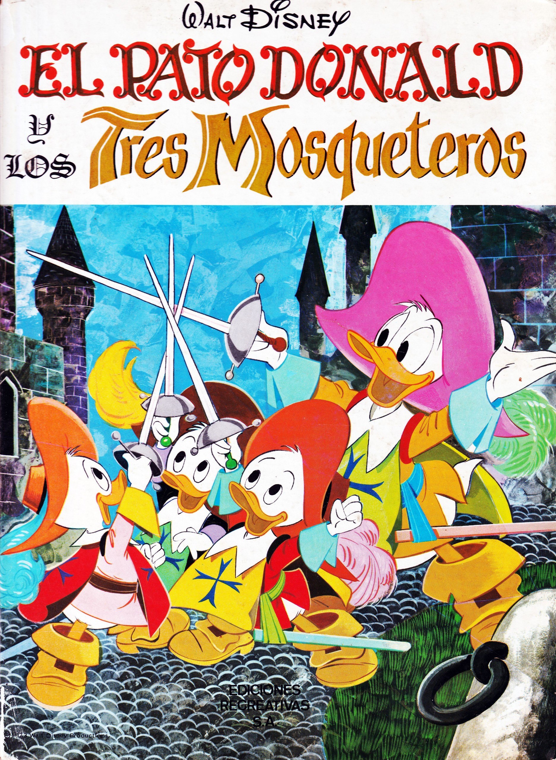 Portada ampliada de El Pato Donald y los Tres Mosqueteros