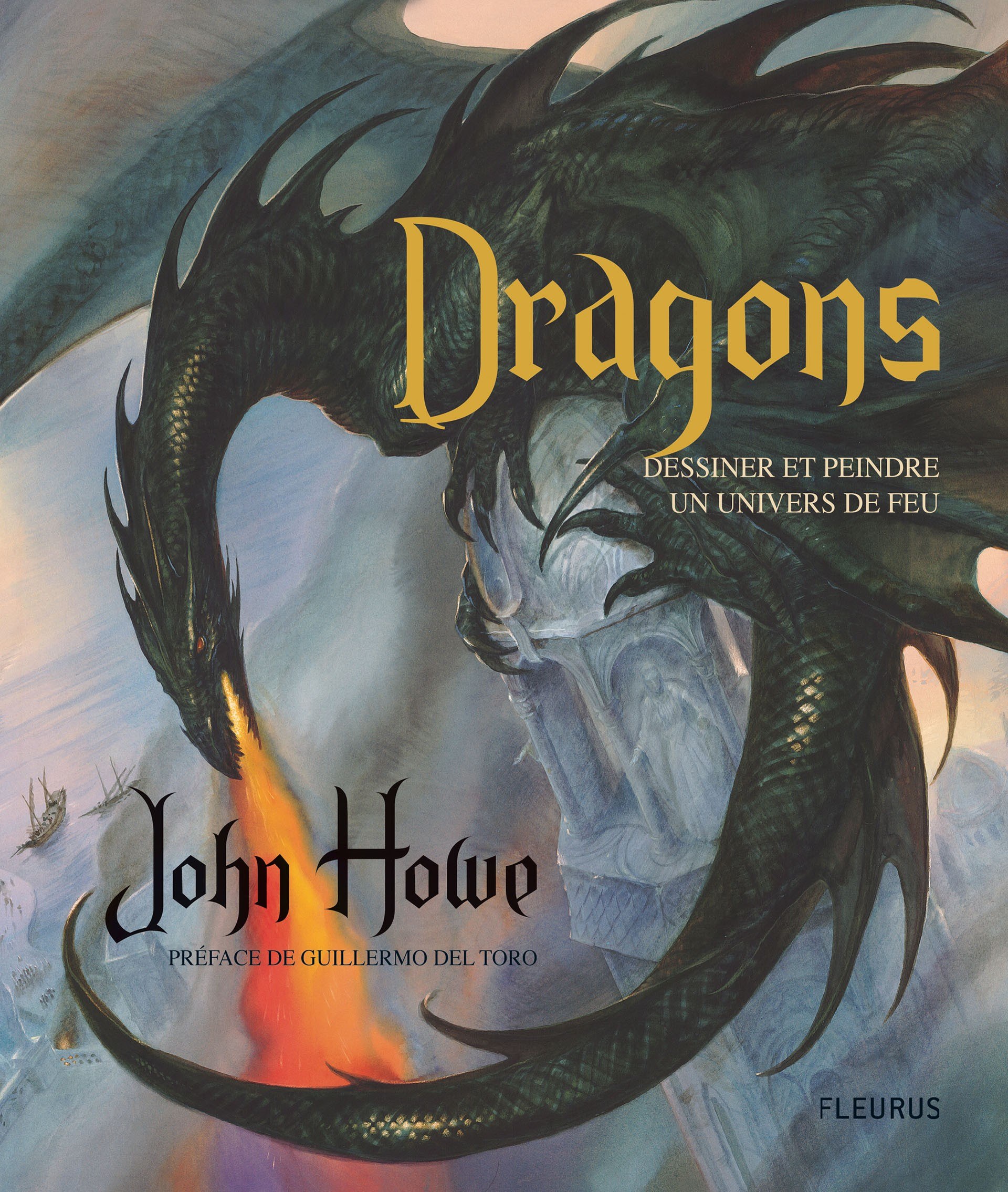 Portada ampliada de Dragons Dessiner et peindre un univers de feu