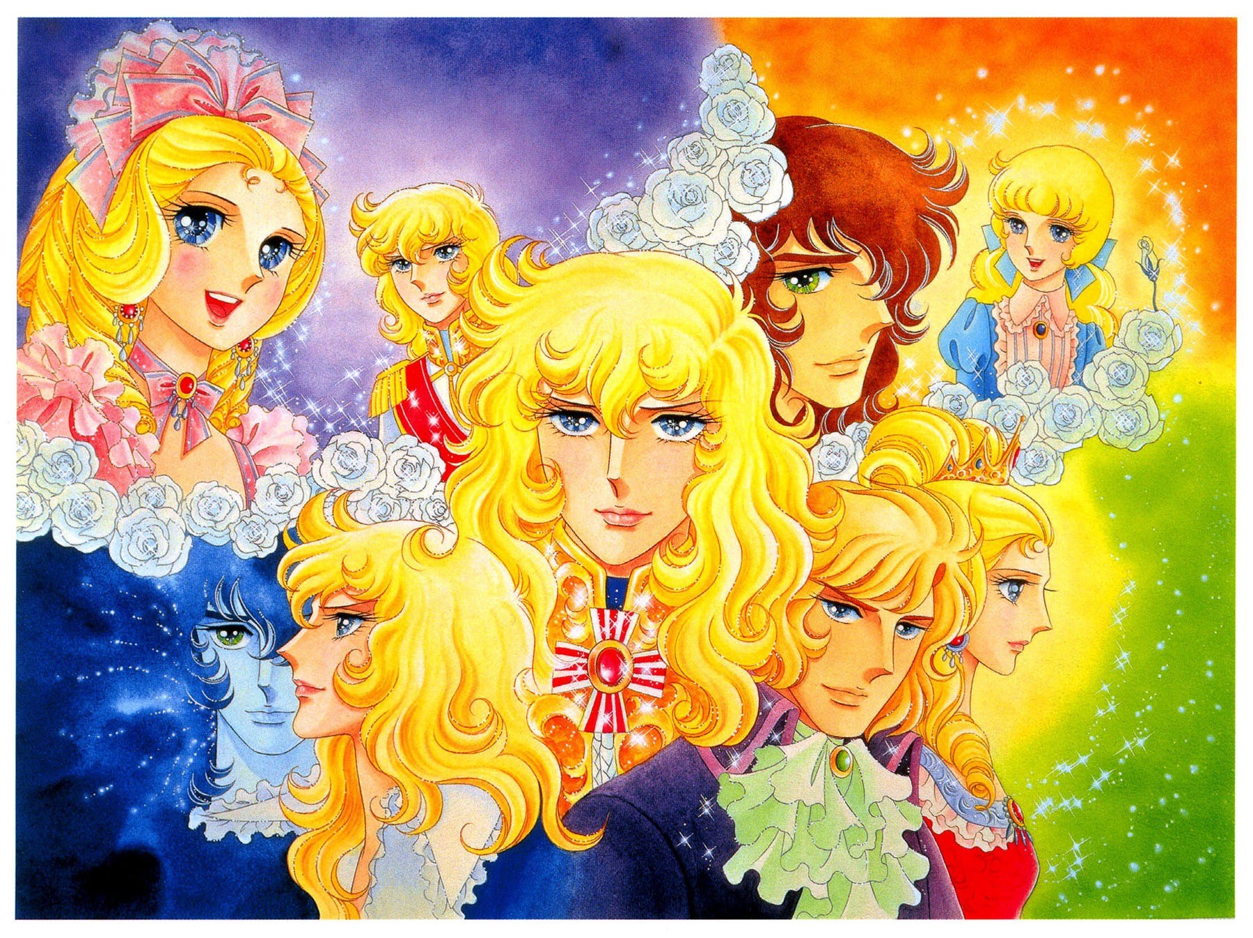 Portada ampliada de (Sasmira-SCAns)(Michi_Himeno_Art) Rose of Versailles Postcard