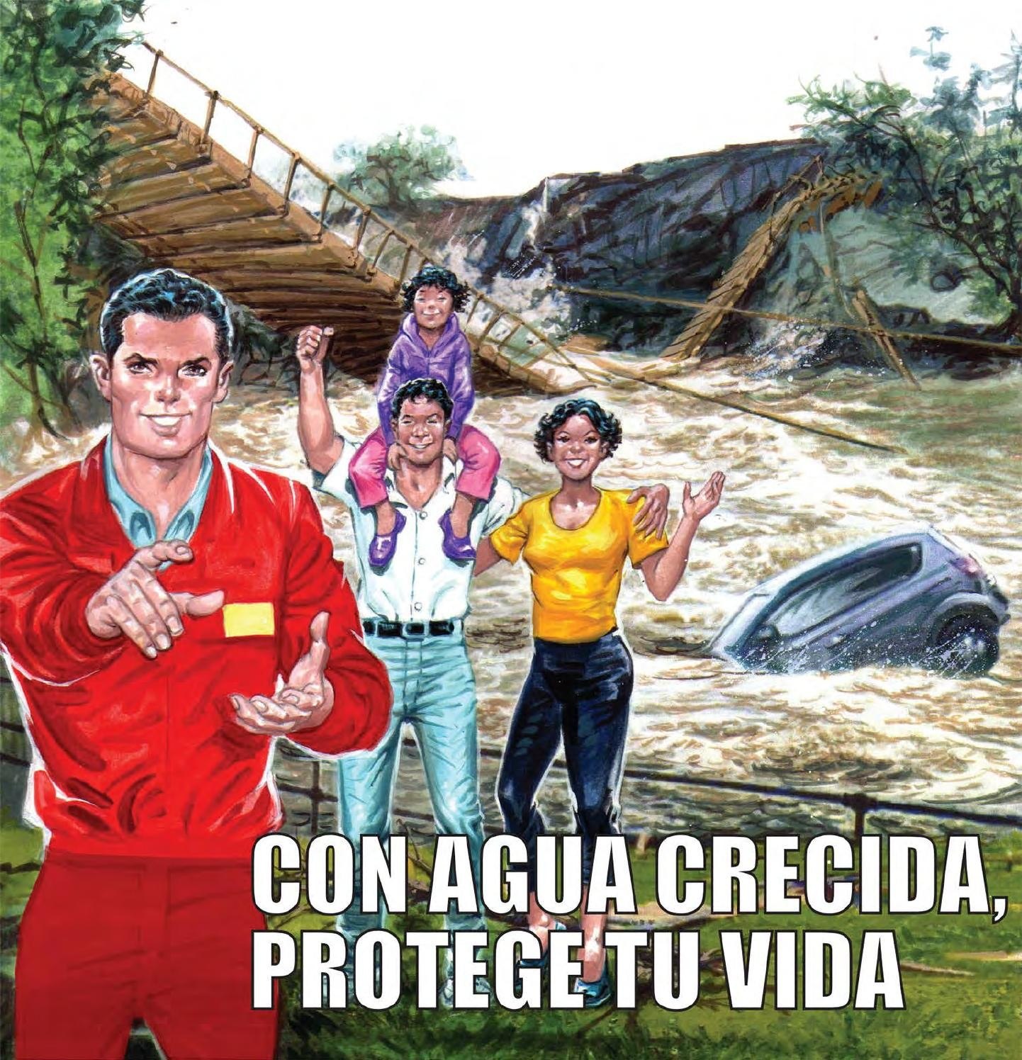Portada ampliada de Conagua - Con agua crecida protege tu vida