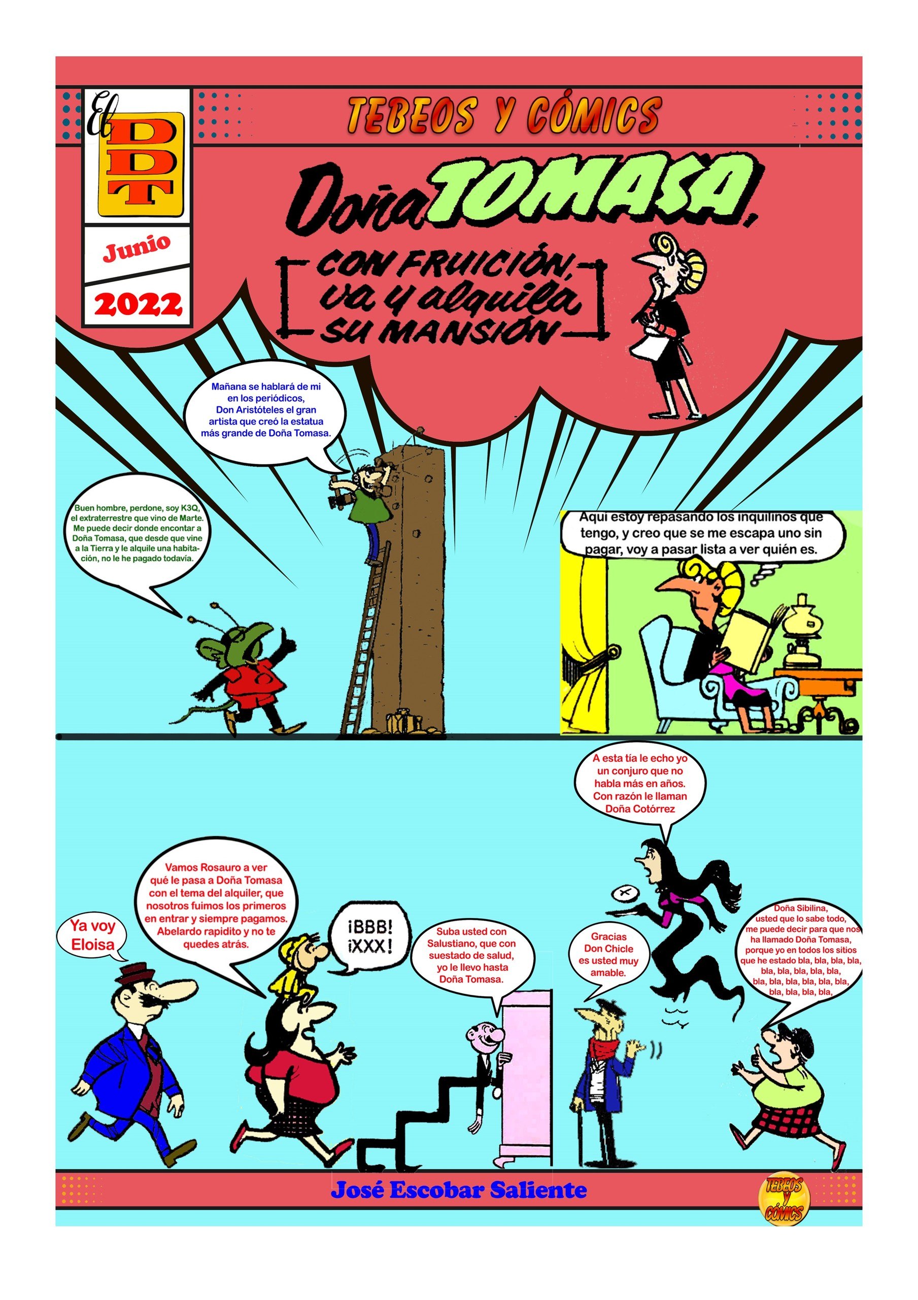 Portada ampliada de INTEGRAL-Dona Tomasa, con fruicion, va y alquila su mansion, de Escobar (CORREGIDO) (Por Tebeosycomics)
