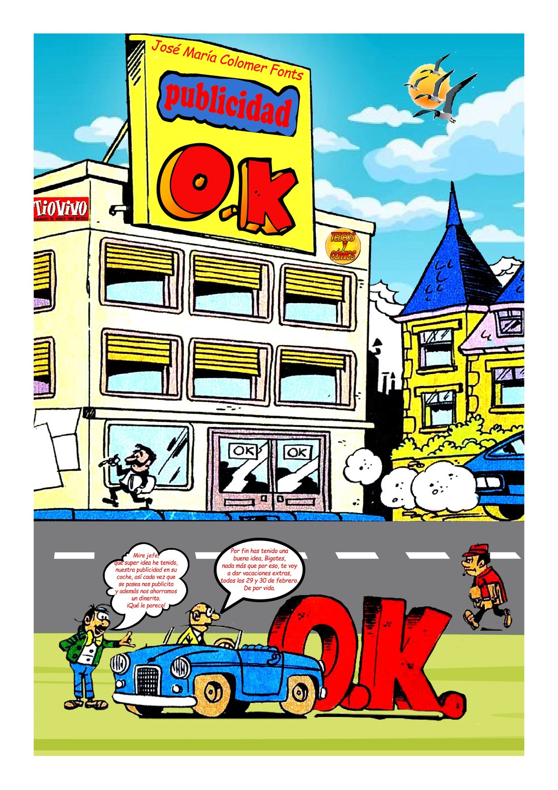 Portada ampliada de publicidad O.K.
