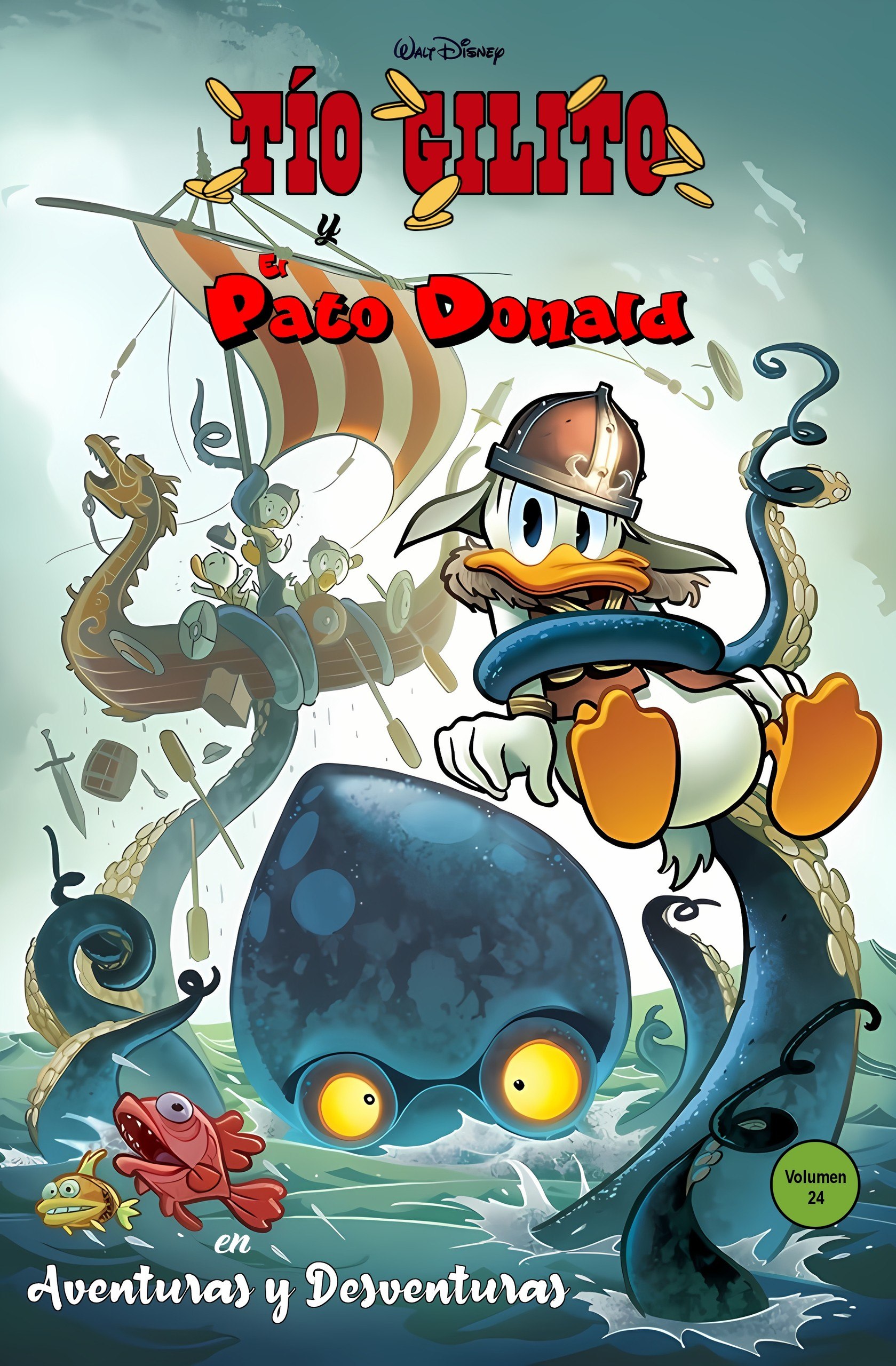 Portada ampliada de Tio Tilito y Pato Donald en Aventuras y Desventuras