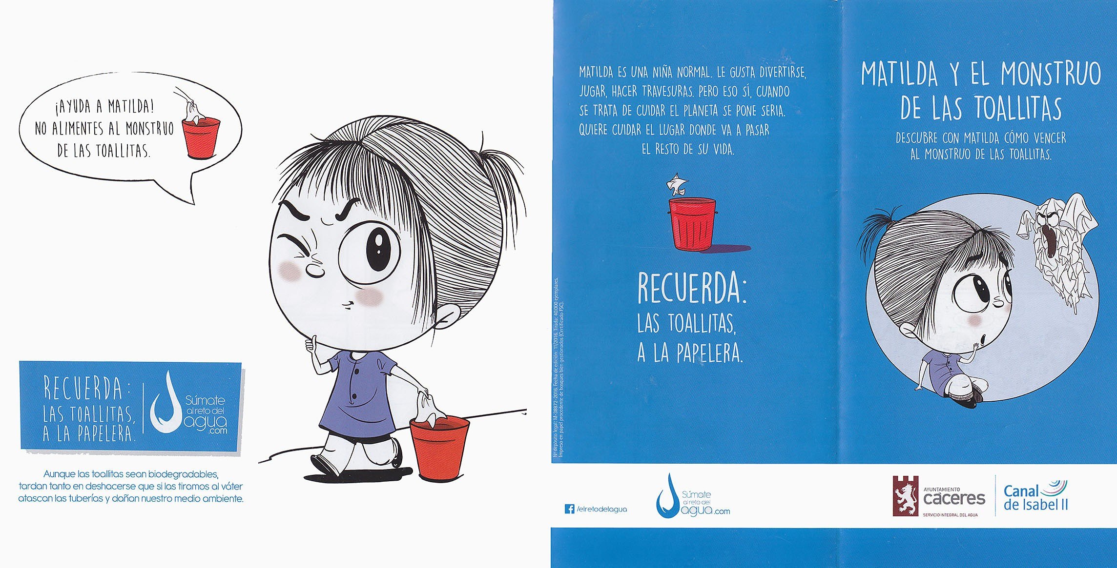 Portada ampliada de Matilda y el monstruo de las toallitas