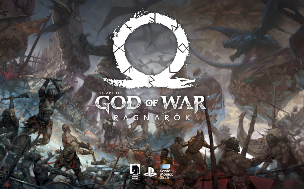 Portada ampliada de The Art of God of War Ragnarök