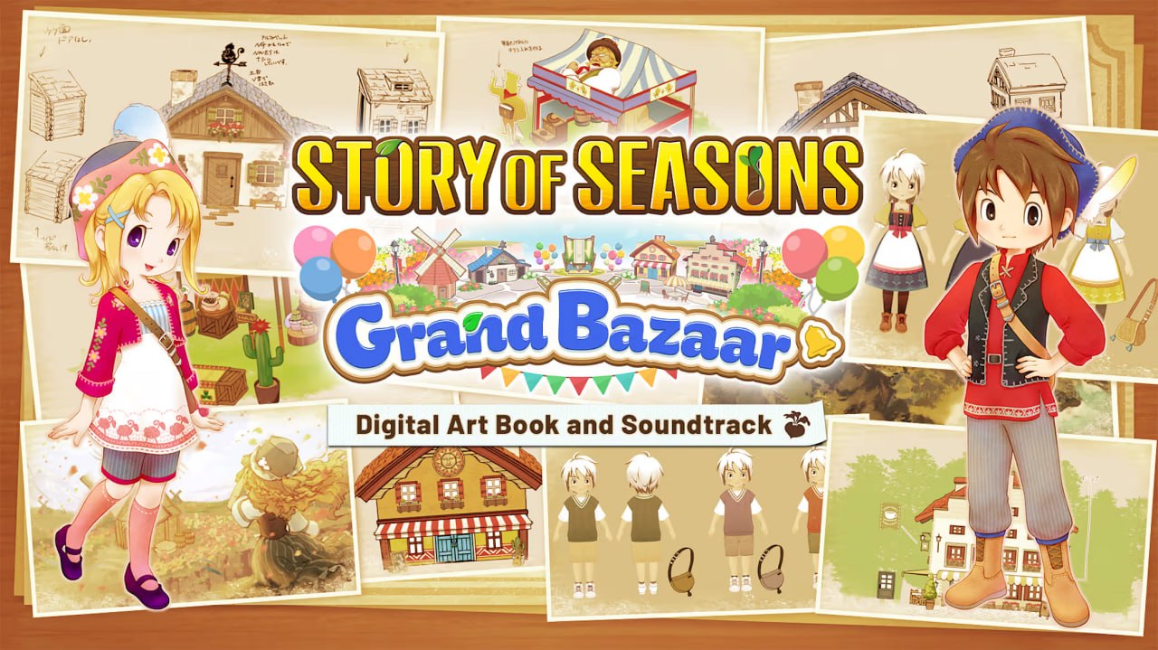 Portada ampliada de Story of Seasons: Grand Bazaar Digital Art Book and Soundtrack