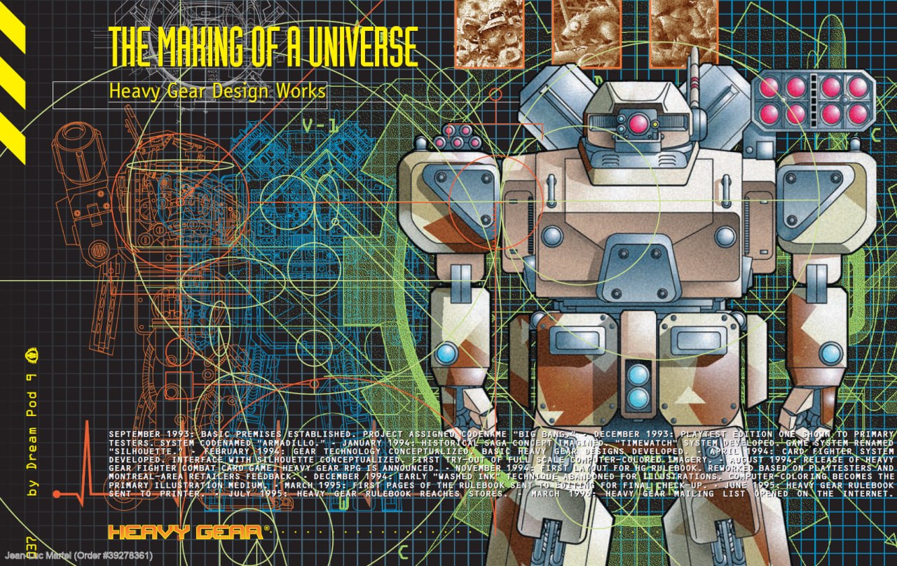 Portada ampliada de THE MAKING OF A UNIVERSE Heavy Gear Design Works