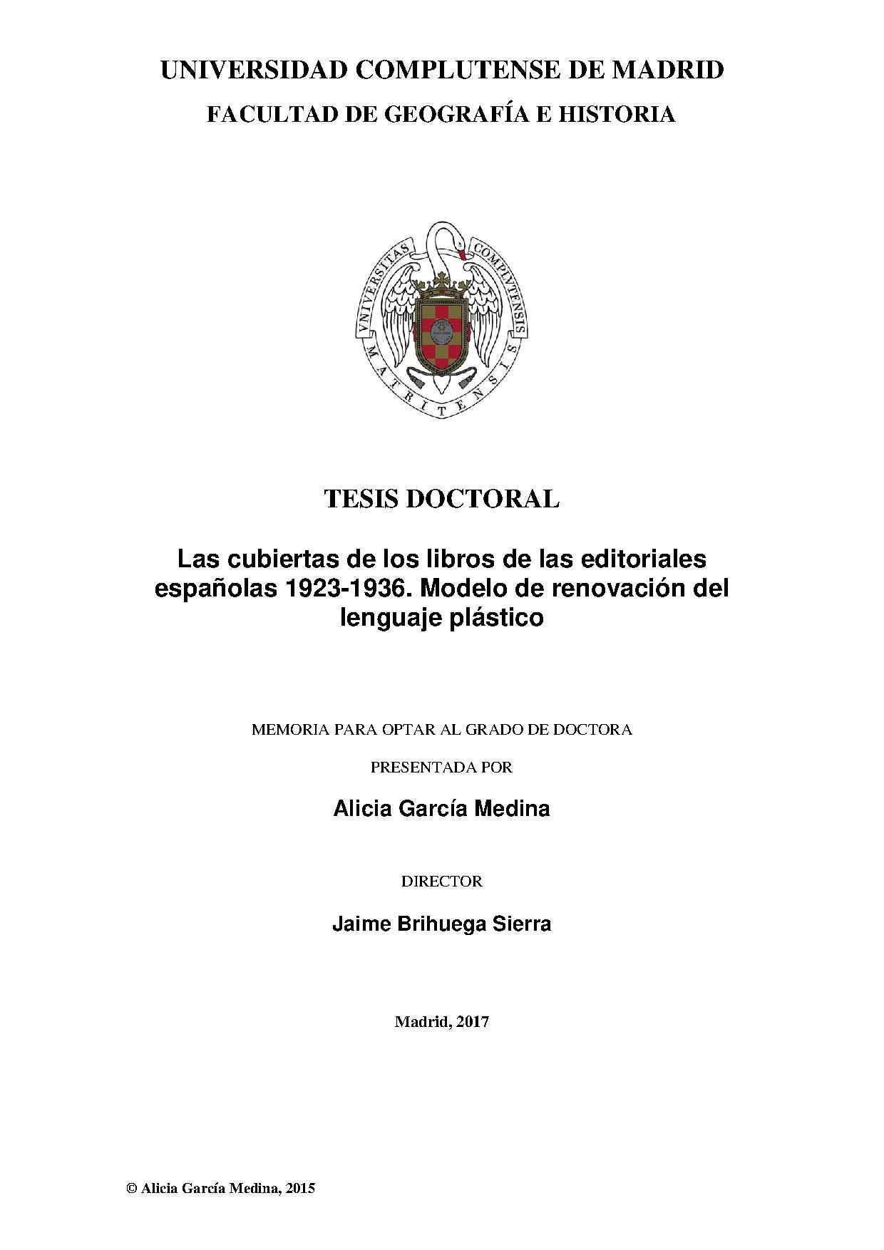 Portada ampliada de Las cubiertas de los libros de las editoriales españolas 1923-1936. Modelo de renovación del lenguaje plástico