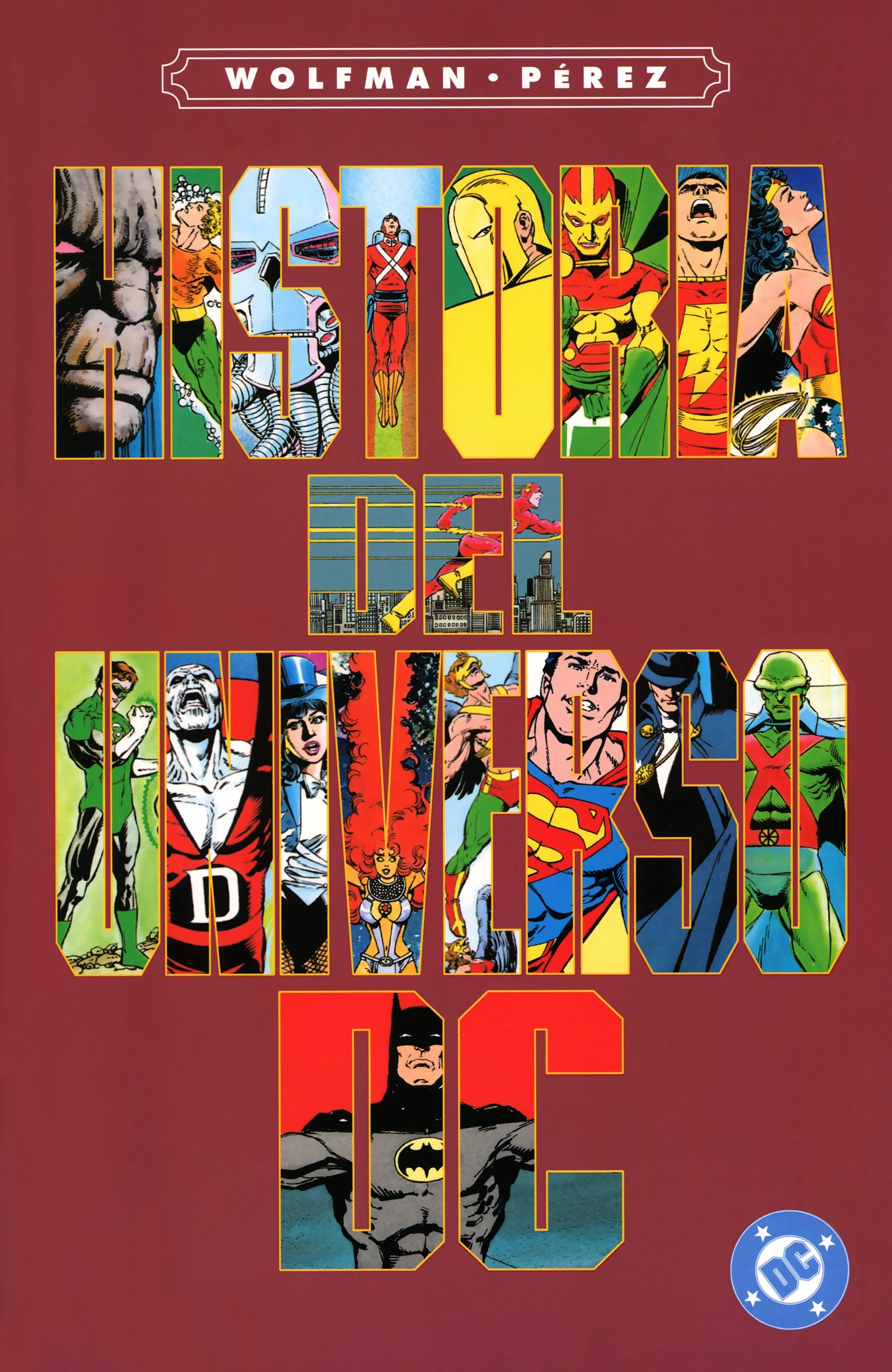 Portada ampliada de Historia del Universo DC