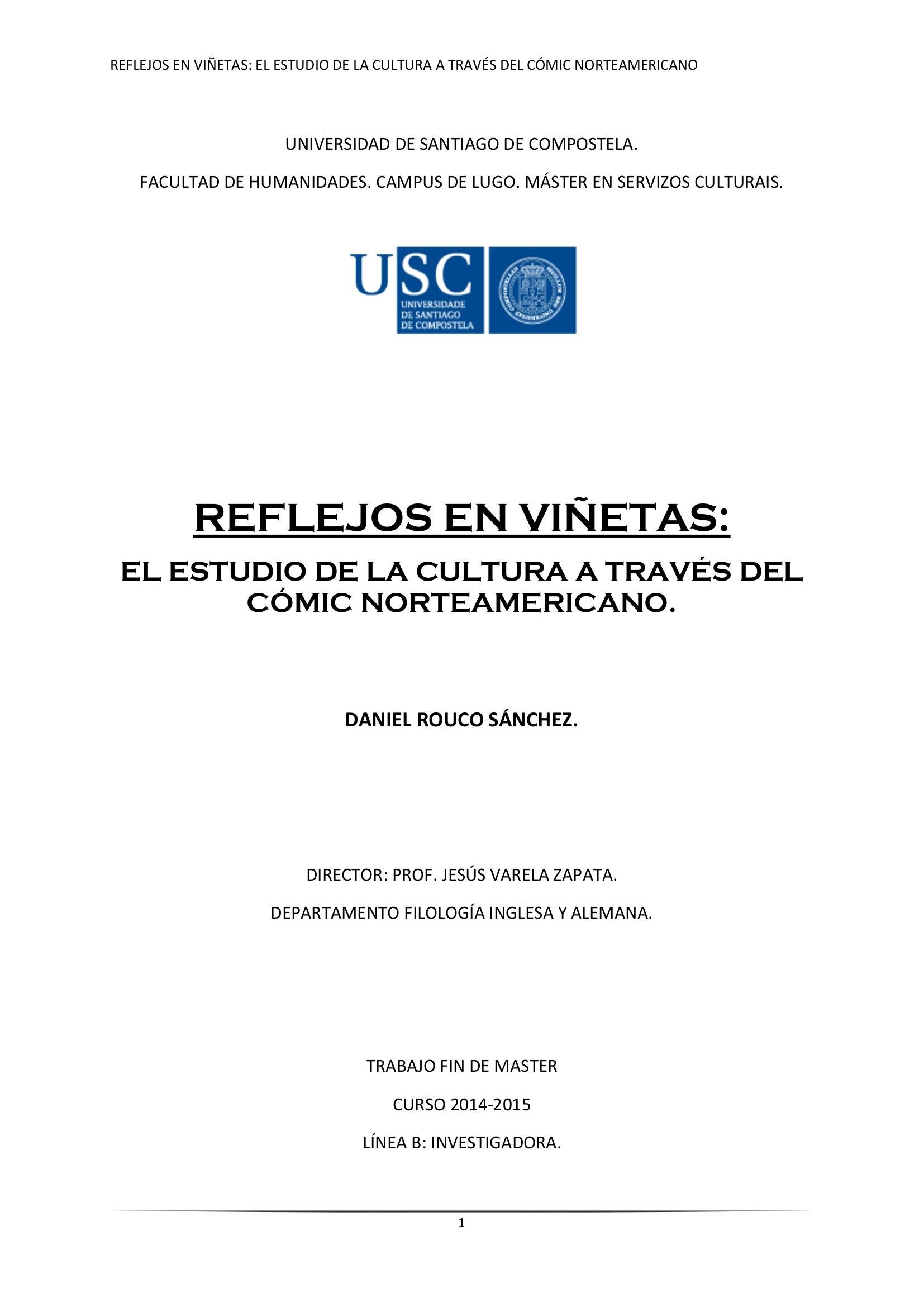 Portada ampliada de REFLEJOS EN VIÑETAS: EL ESTUDIO DE LA CULTURA A TRAVÉS DEL CÓMIC NORTEAMERICANO.