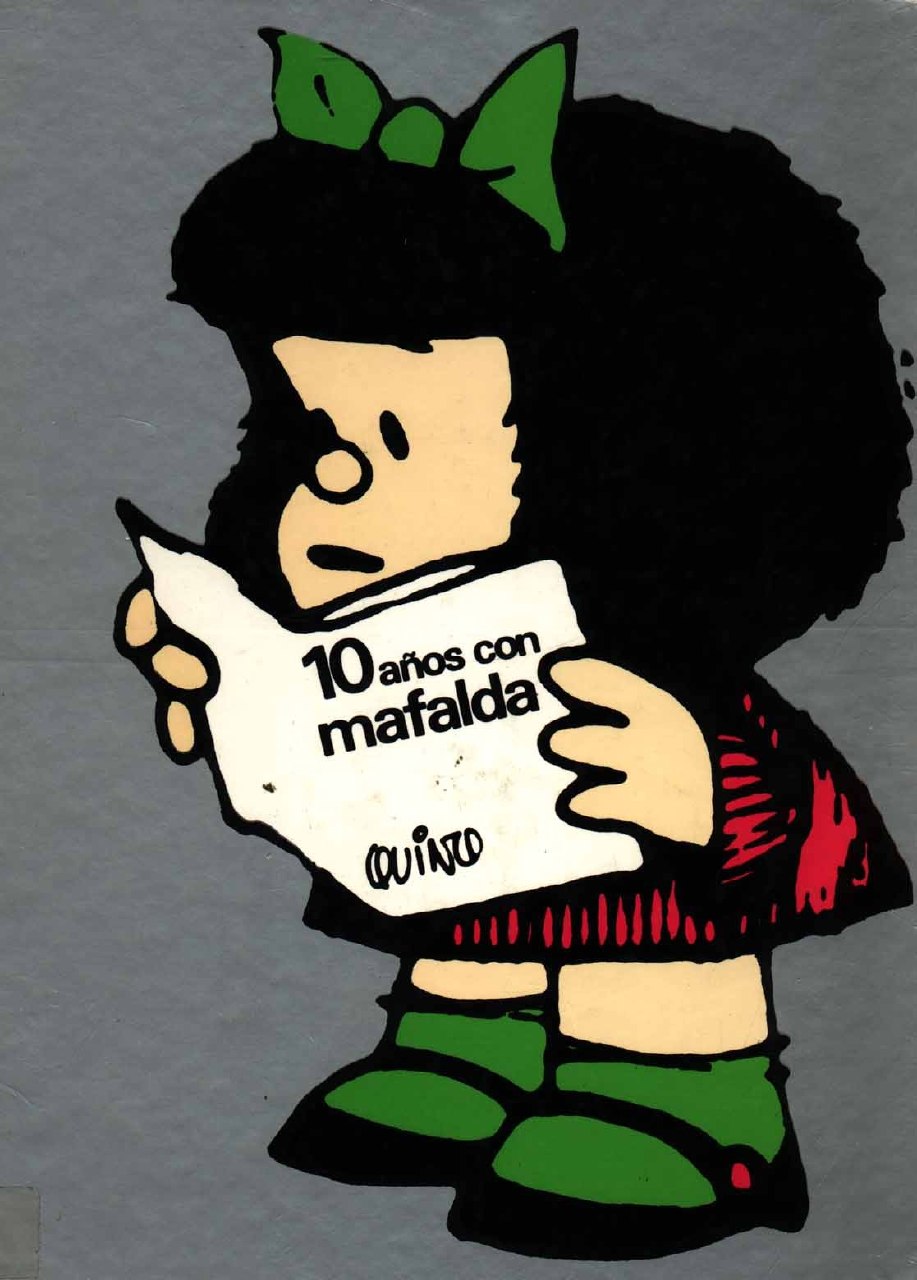Portada ampliada de 10 años con mafalda