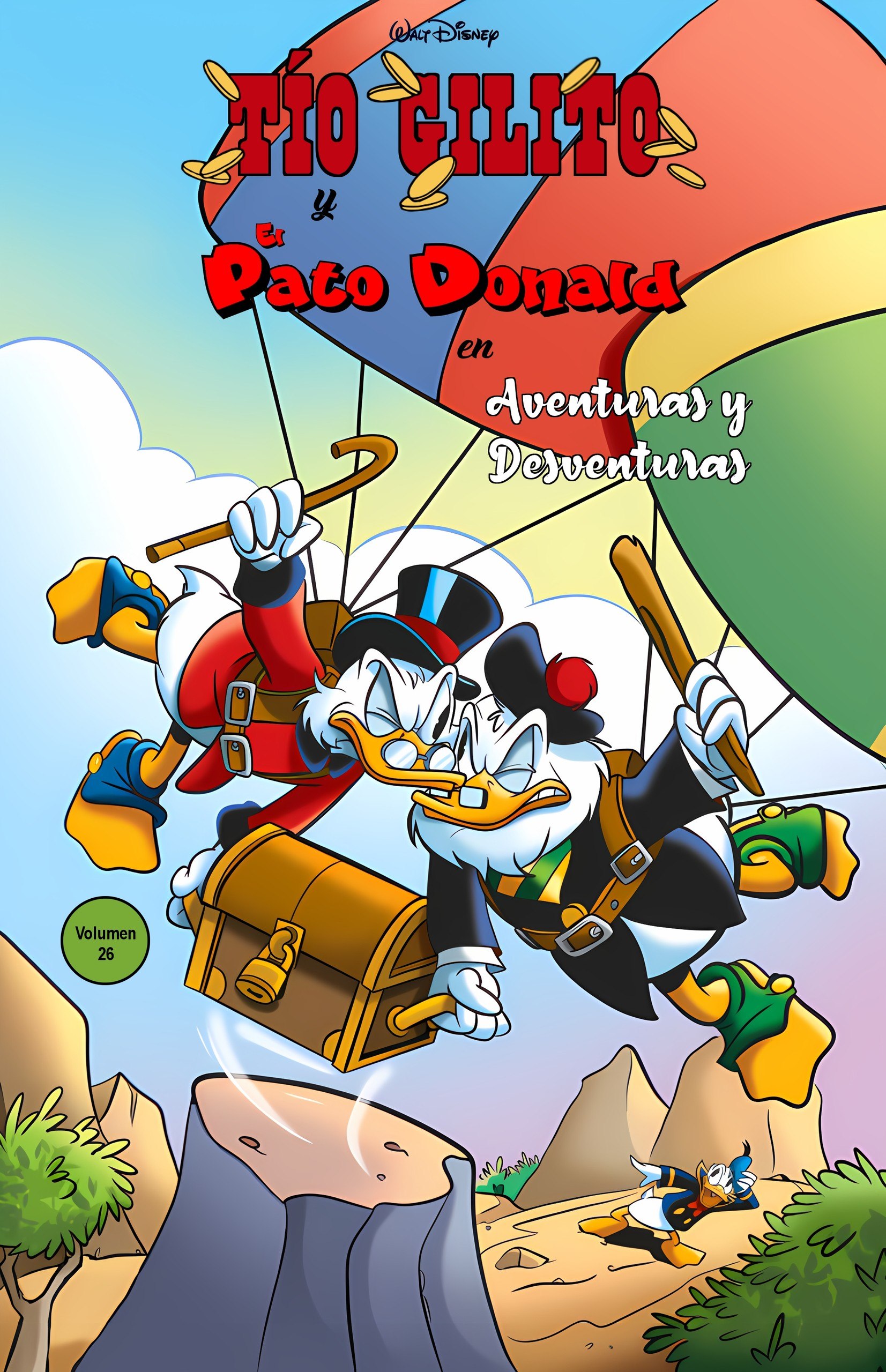 Portada ampliada de Tio Gilito y Pato Donald en Aventuras y Desventuras