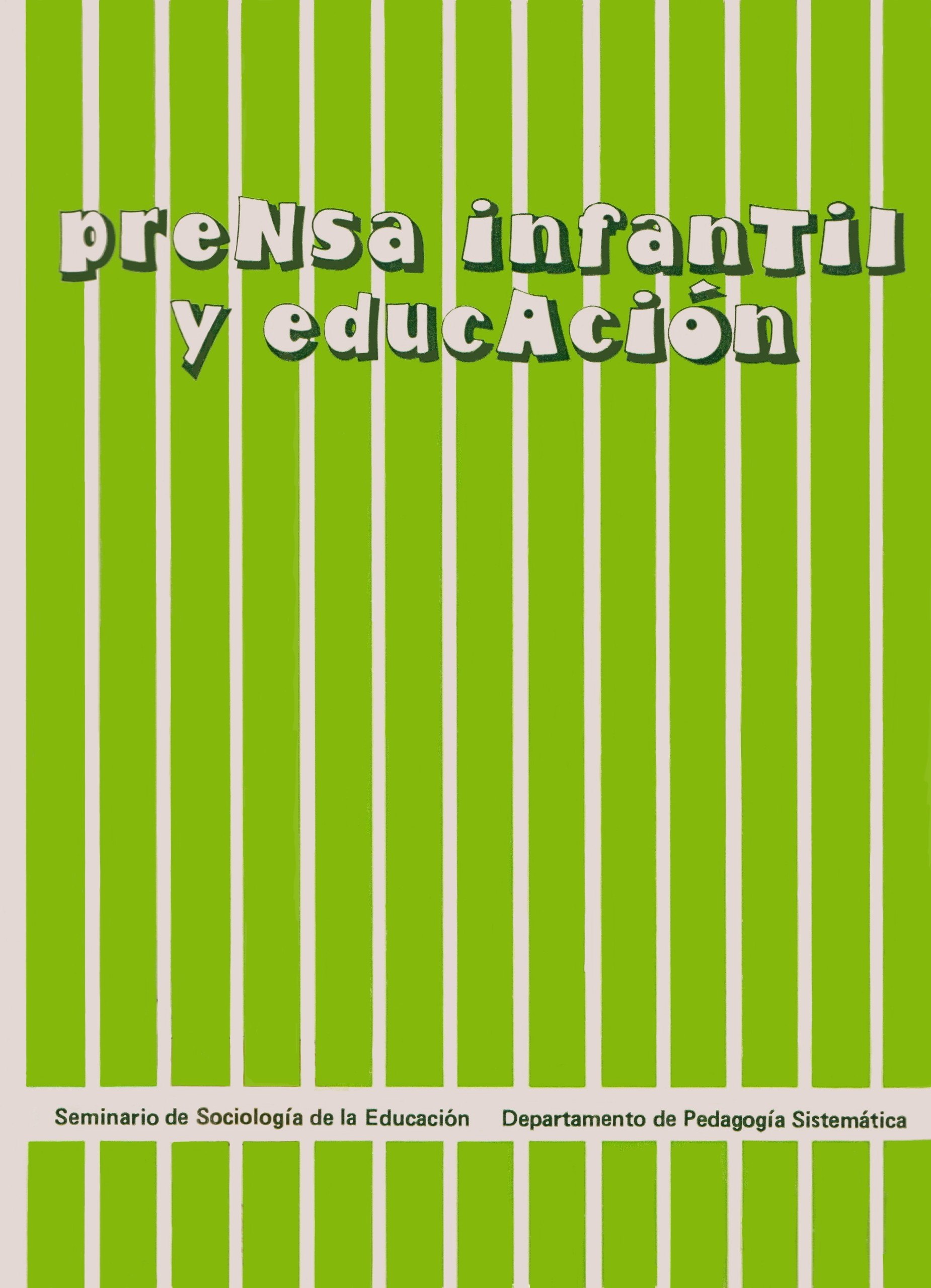 Portada ampliada de preNsa infanTil y educAción