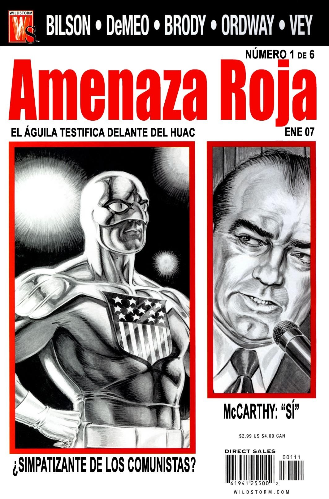 Portada ampliada de Amenaza Roja