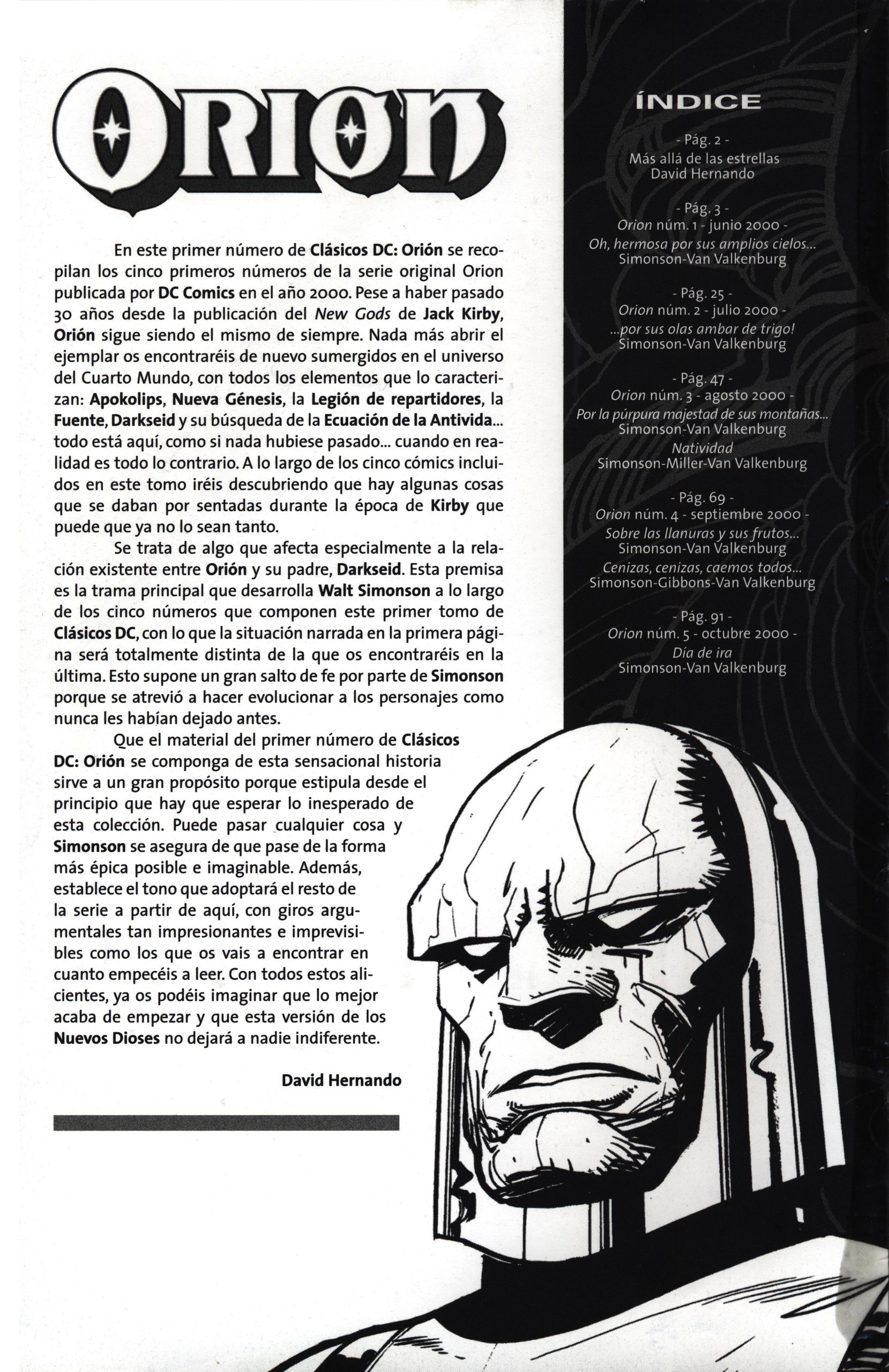 Portada ampliada de Orion