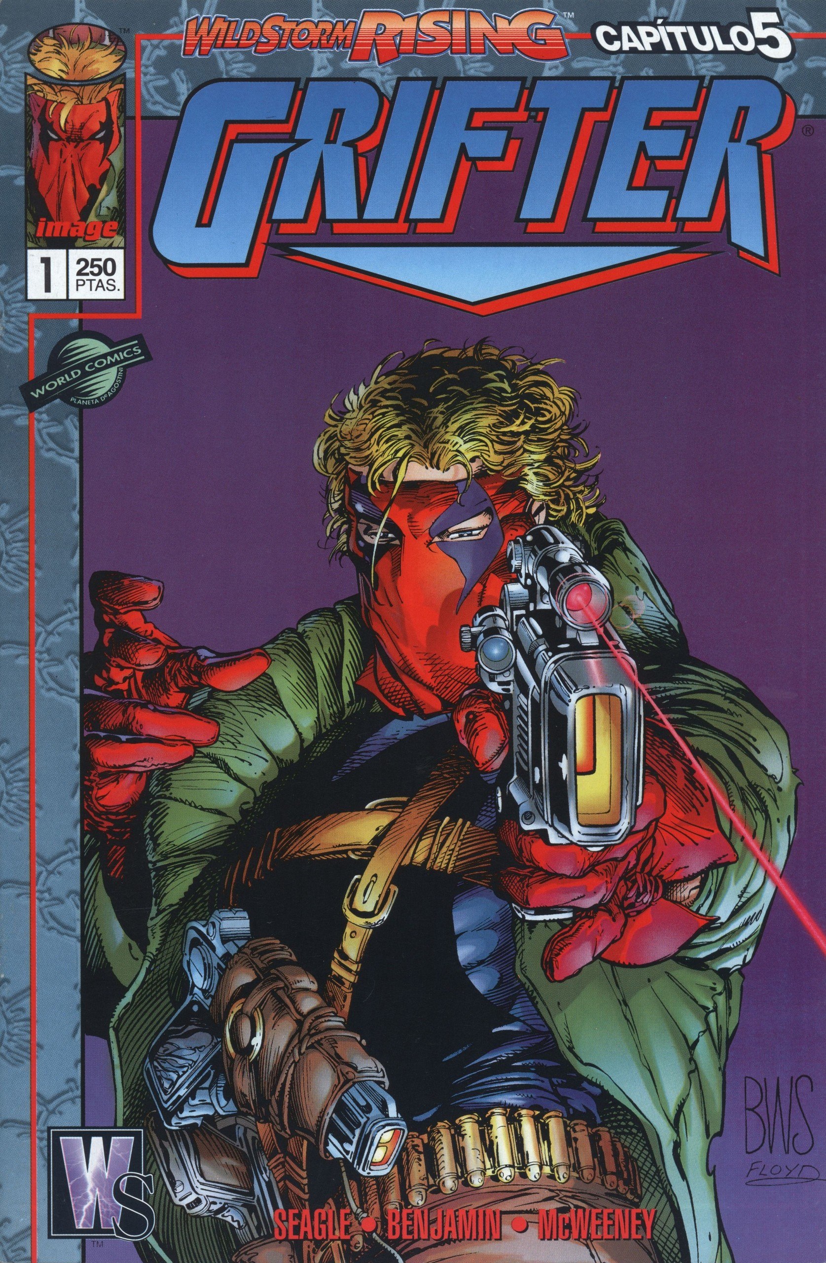 Portada ampliada de Wildstorm Rising Capítulo 5 Grifter