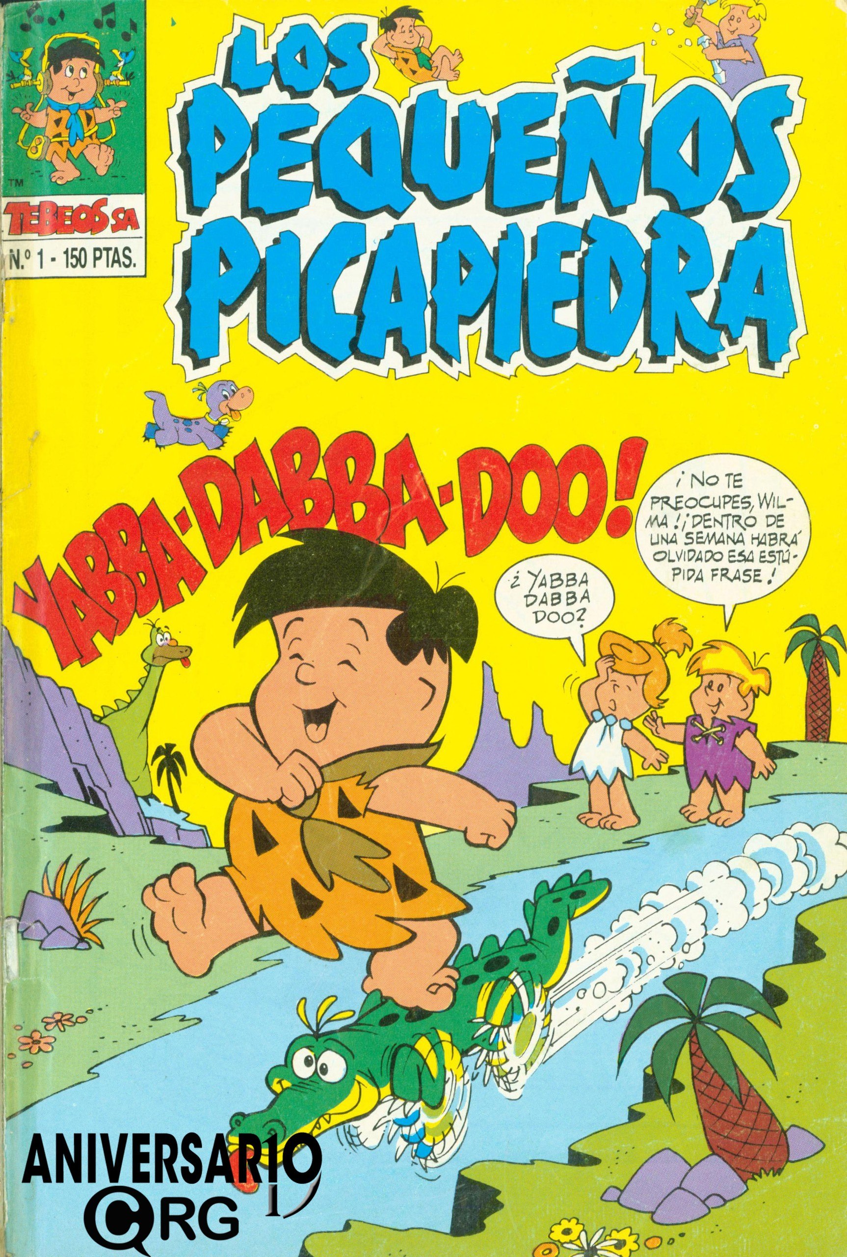 Portada ampliada de Los Pequeños Picapiedra (Ediciones B-)(1988-89)