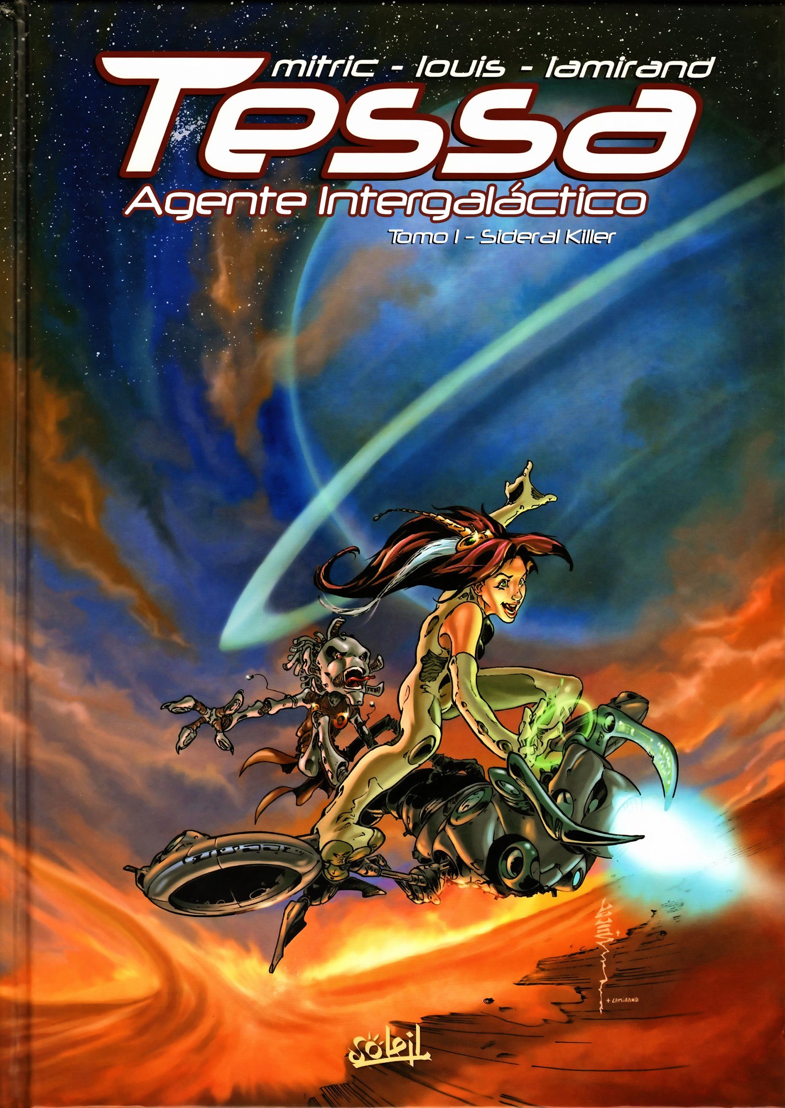 Portada ampliada de Tessa Agente Intergalactico (de N.Mitric y S.Louis)(Ed.Soleil)(2004)