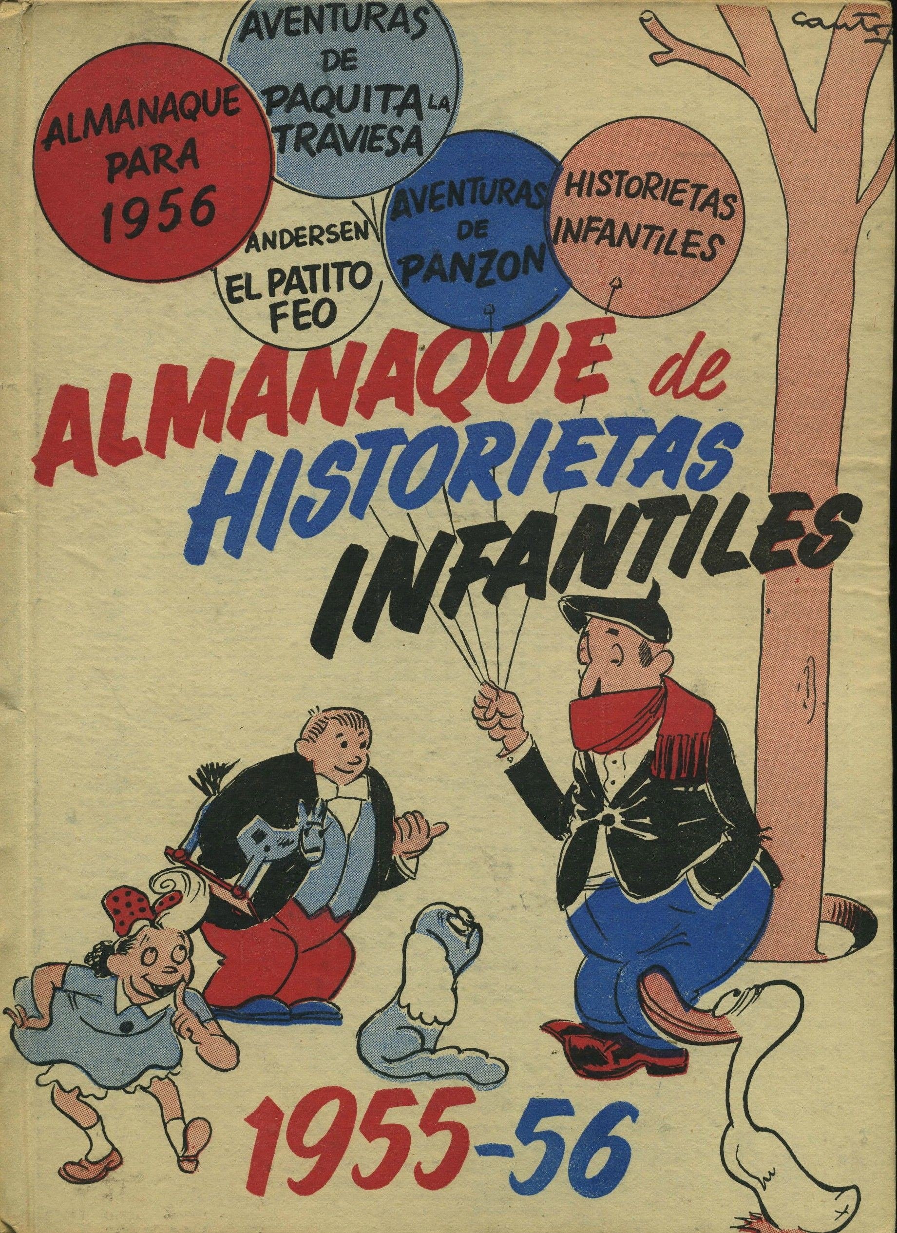 Portada ampliada de Almanaque de Historietas Infantiles 1955-56 (Adolpho-Solymos-Sepellingo)
