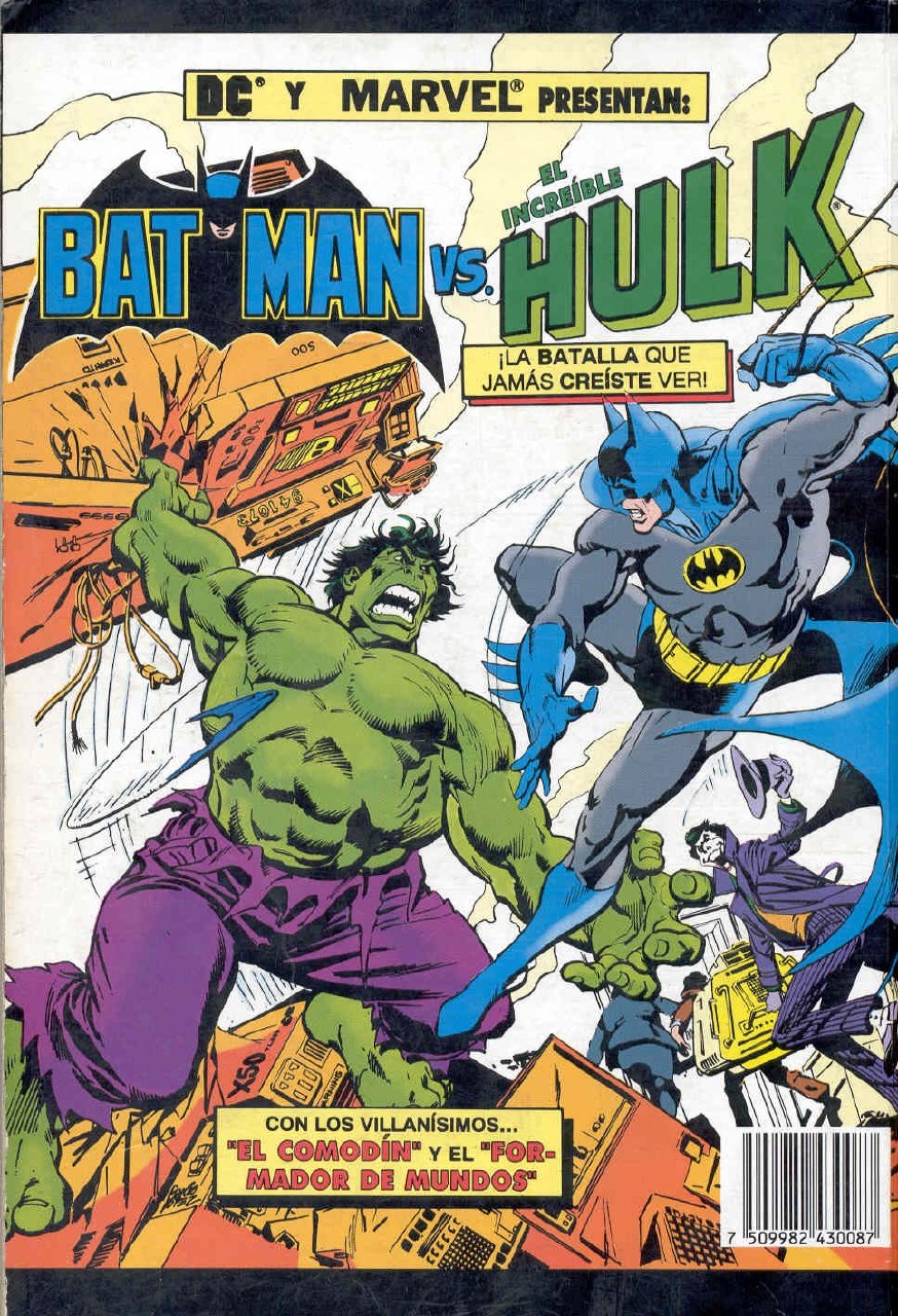Portada ampliada de Batman Vs Hulk (de L.Wein y J.L.Garcia)(Ed.Vid)(1987) ()