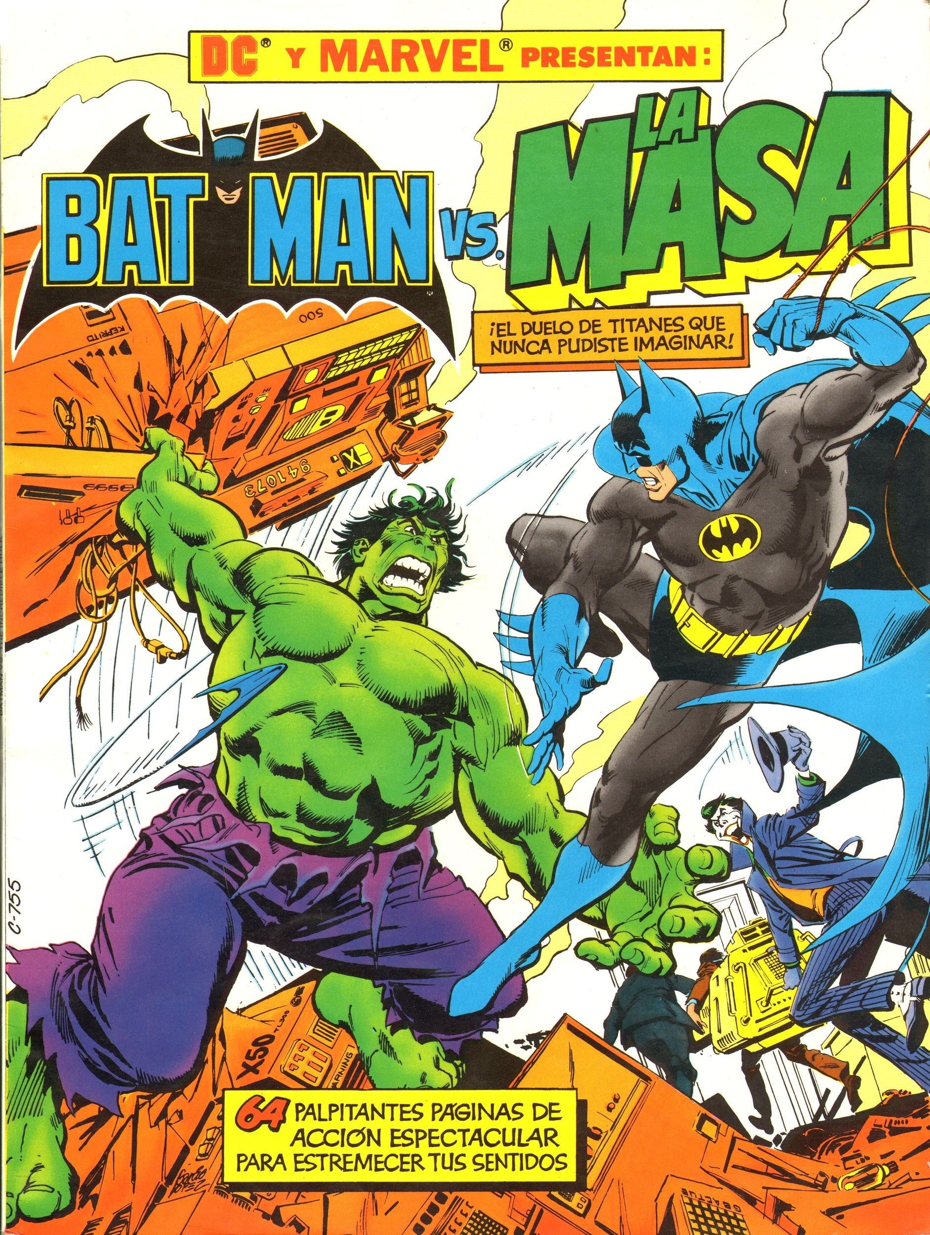 Portada ampliada de Batman vs La Masa (Eds.Zinco-1989) (CRG spanish comics)
