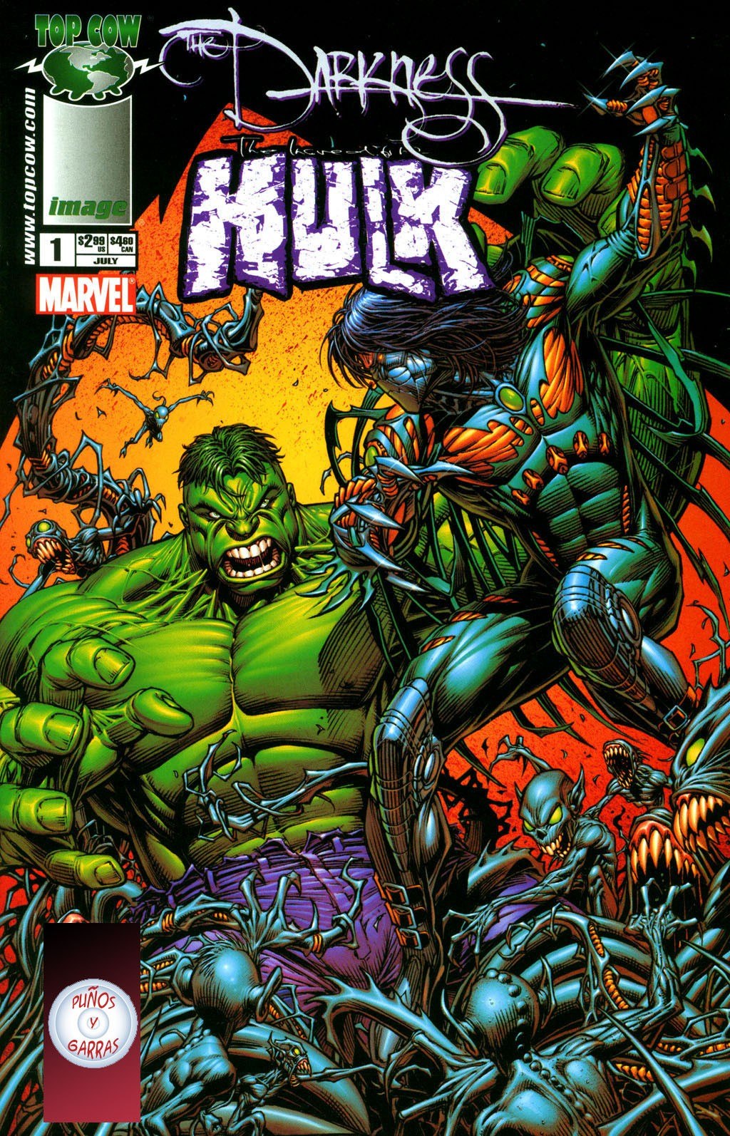 Portada ampliada de Darkness & Hulk por Gambor&Cnavalon CRG