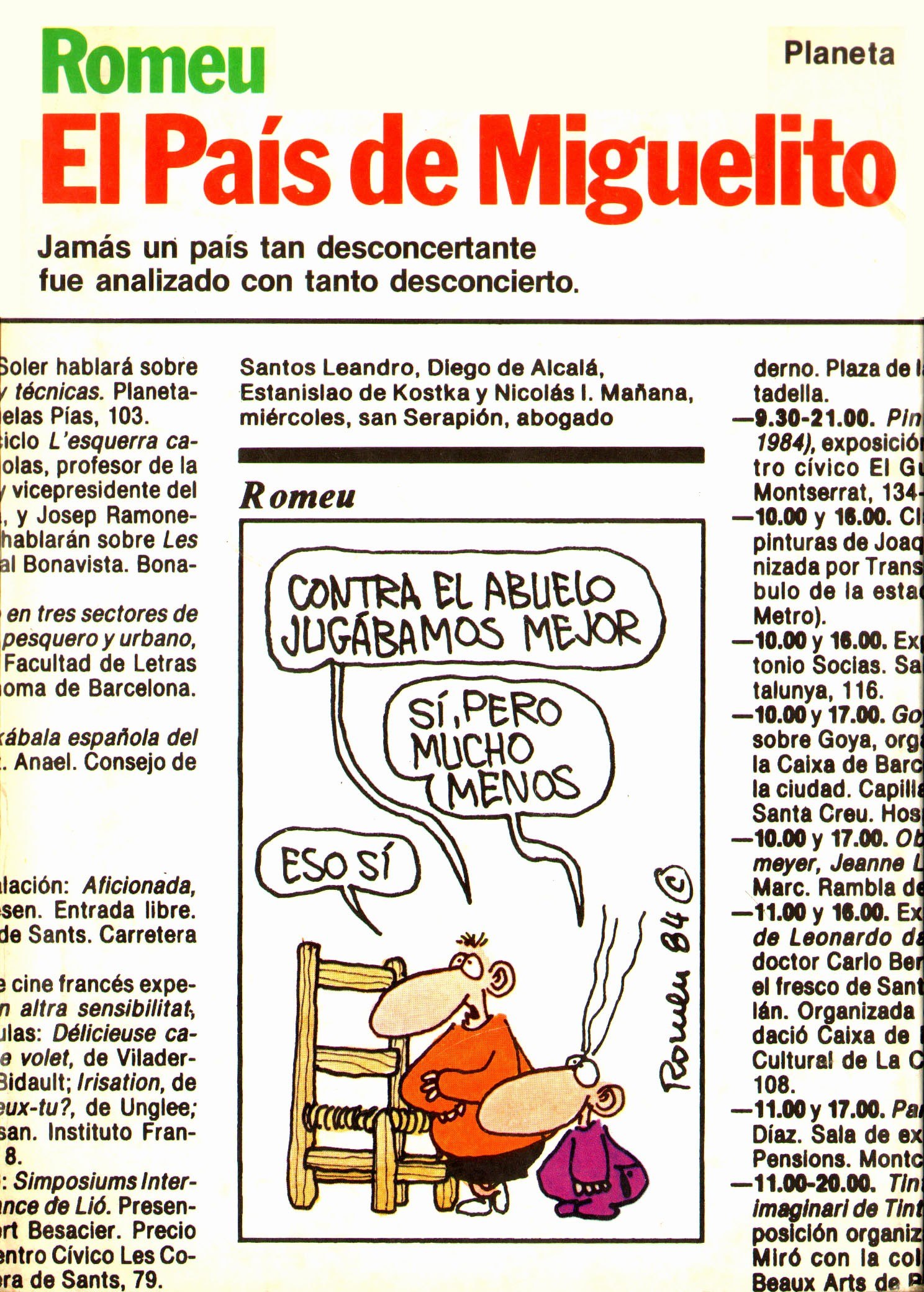 Portada ampliada de Romeu El País de Miguelito