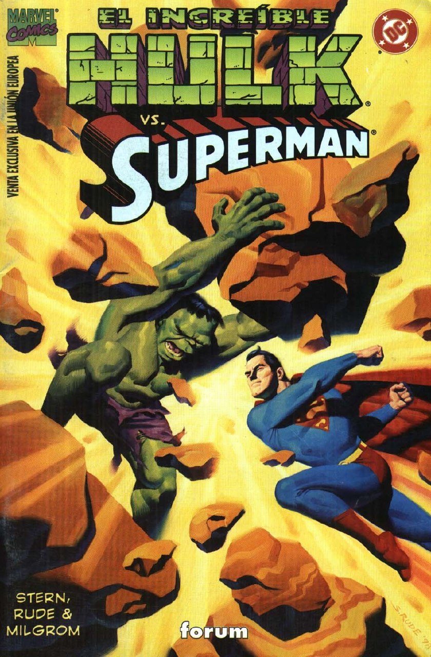 Portada ampliada de El Increíble Hulk vs. Superman