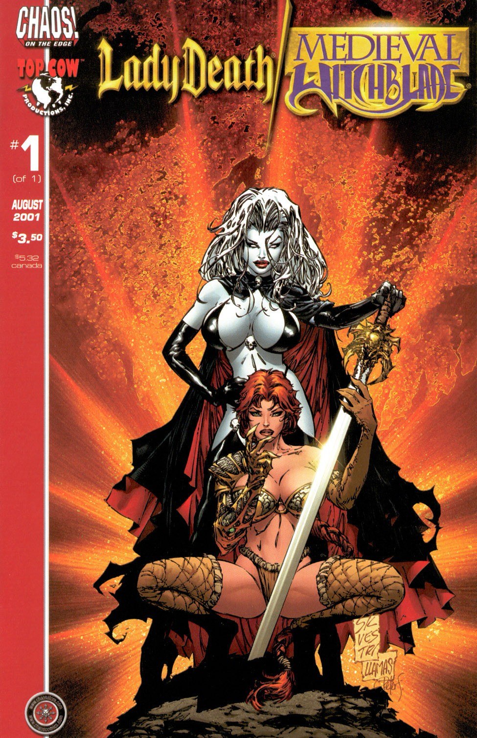 Portada ampliada de Lady Death & Medieval Witchblade por Pantherpink (CRG)