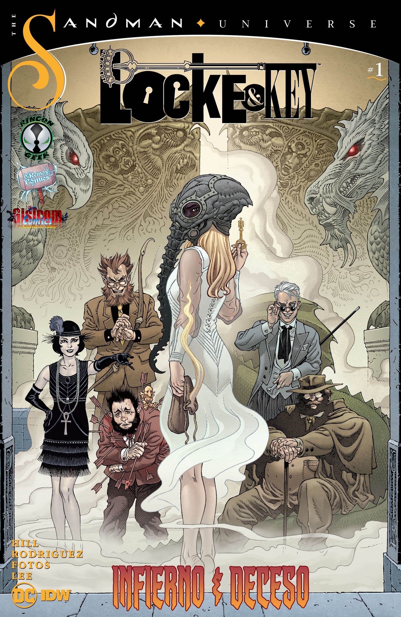 Portada ampliada de Locke & Key - Sandman - Infierno & Deceso -#01 (2021) (RG, 9R & GC)