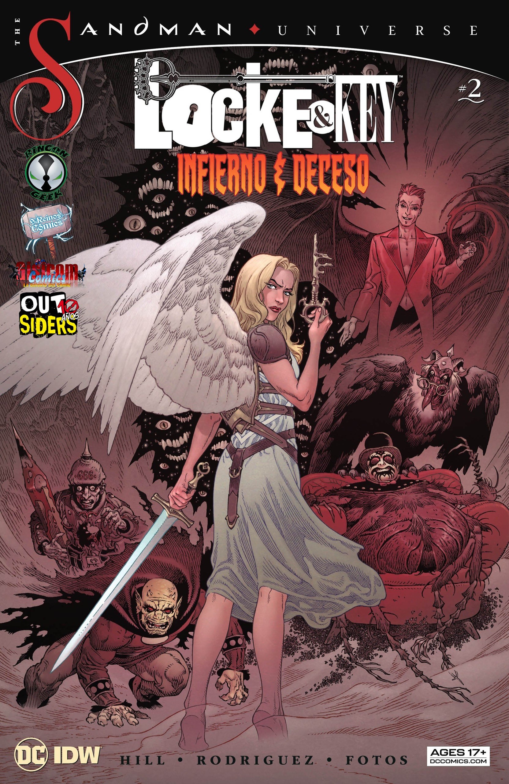 Portada ampliada de Locke & Key - Sandman - Infierno & Deceso -#02 (2021) (RC, 9R, GC & OS)