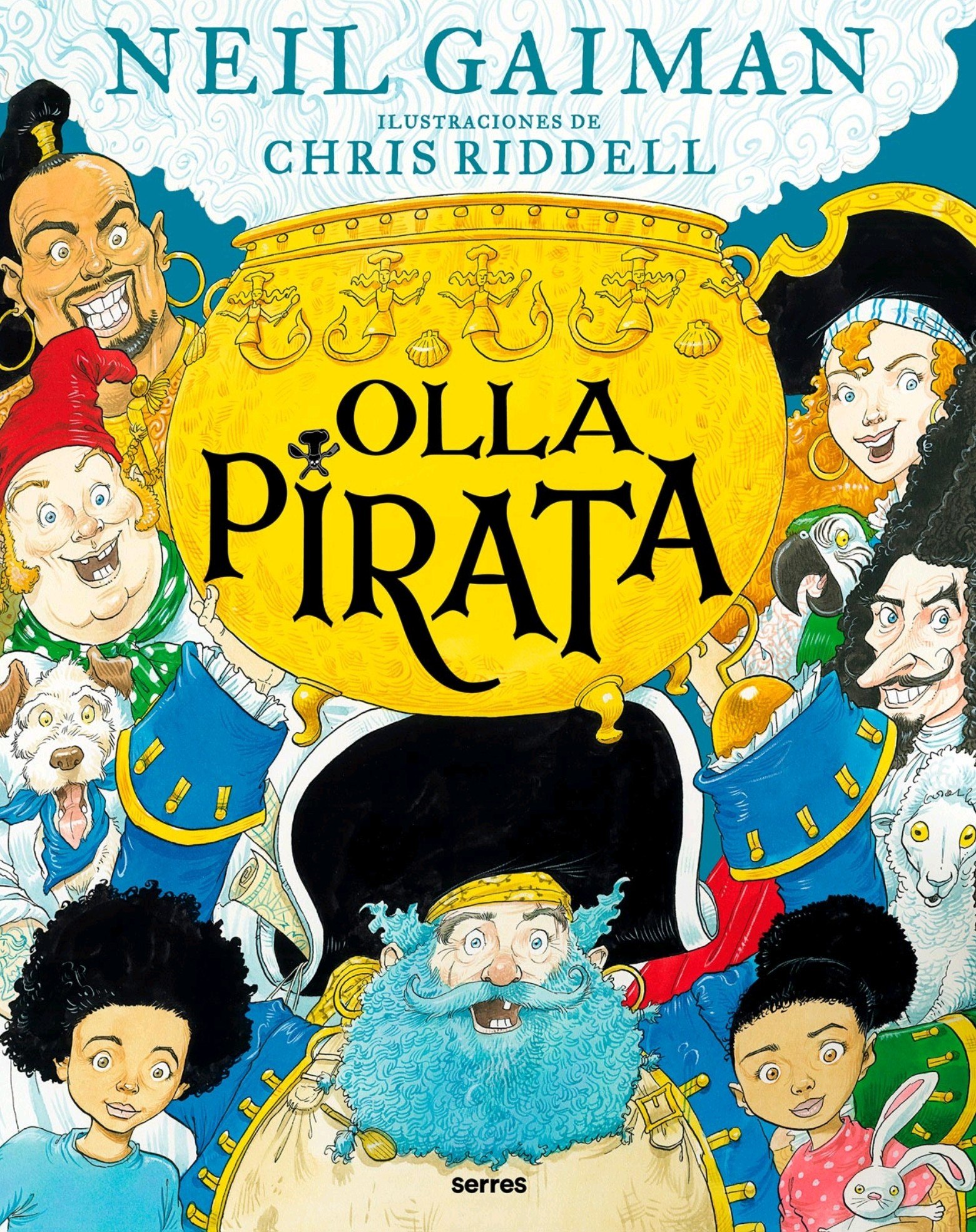 Portada ampliada de Olla Pirata(Neil Gaiman-Chris Riddell)(Fakolas)(CRG)