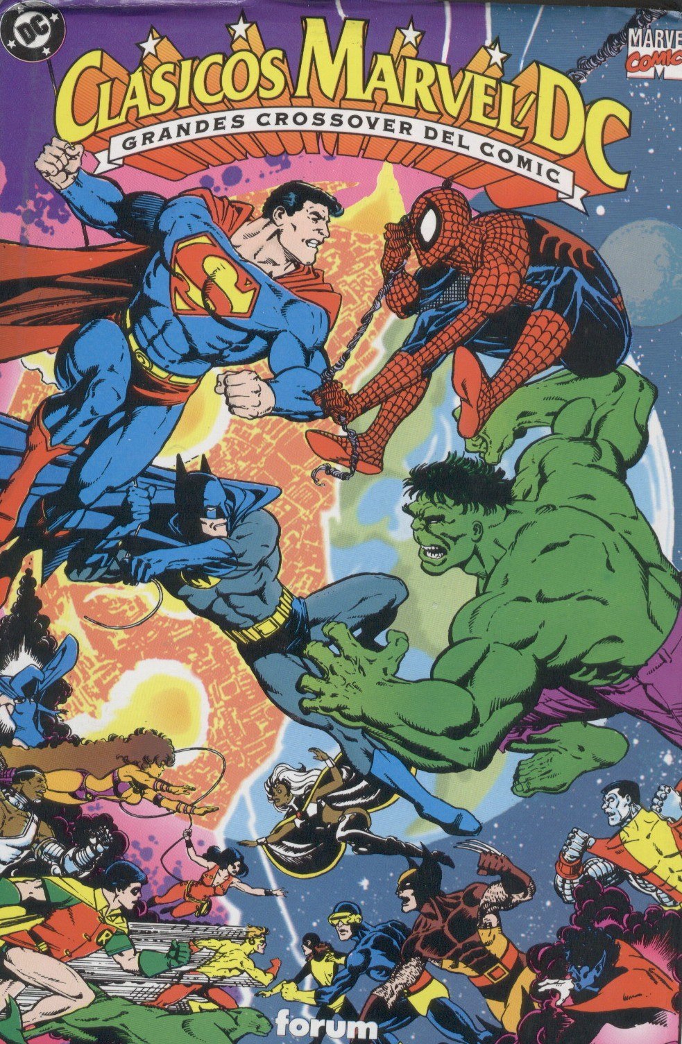 Portada ampliada de Clasicos Marvel DC