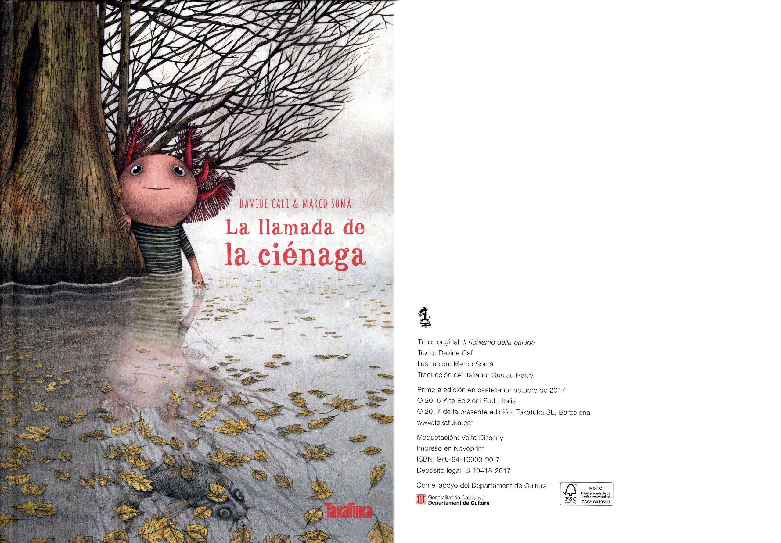 Portada ampliada de La llamada de la ciénaga