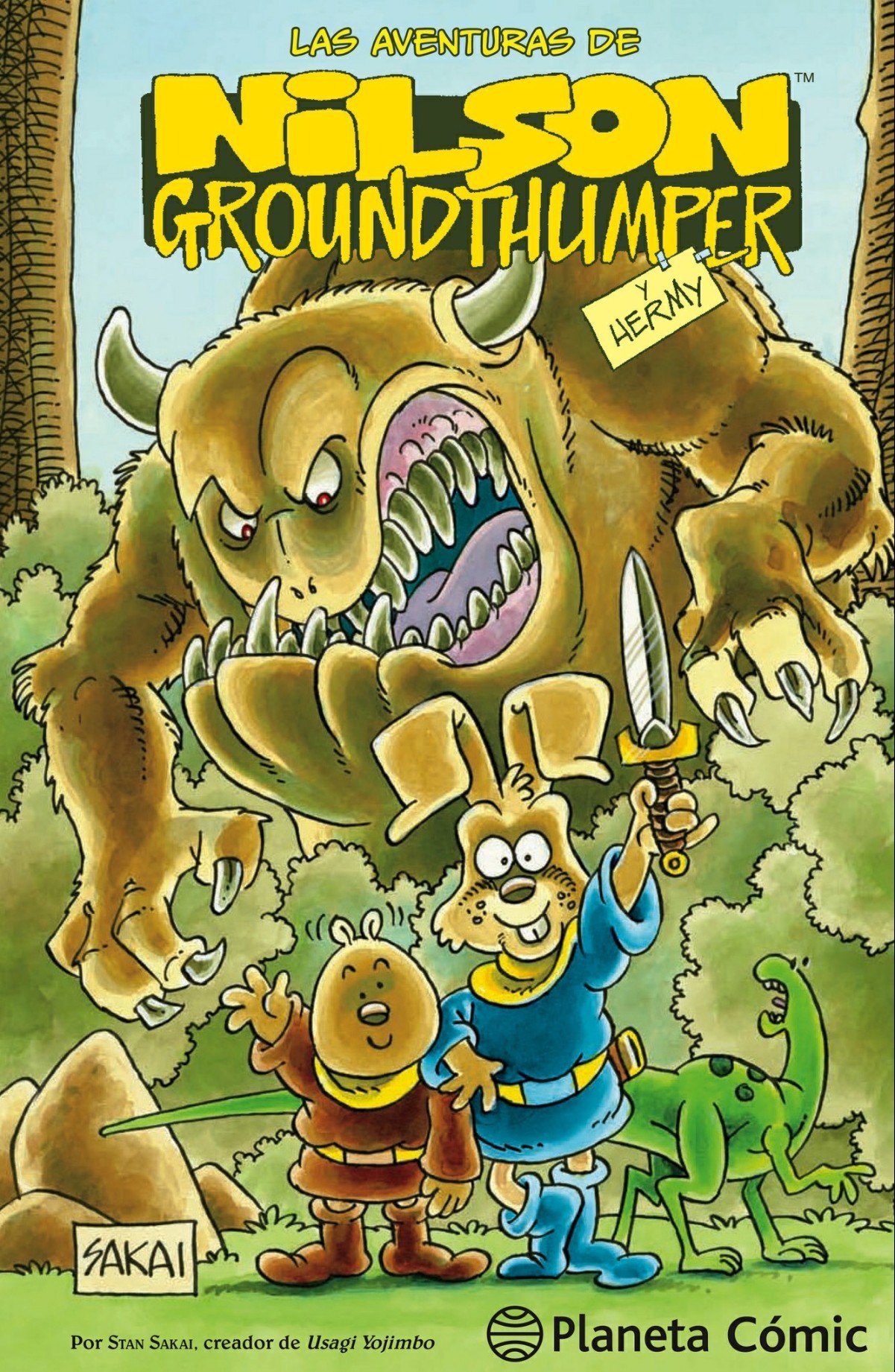 Portada ampliada de Las aventuras de Nilson Groundthumper y Hermy