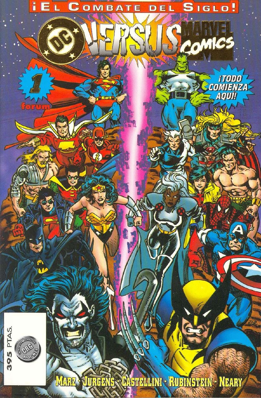 Portada ampliada de DC VERSUS MARVEL COMICS