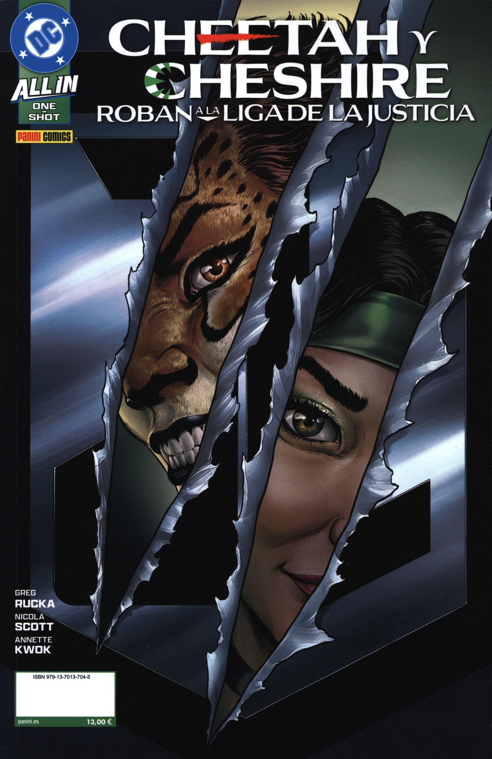 Portada ampliada de Cheetah y Cheshire roban a la Liga de la Justicia