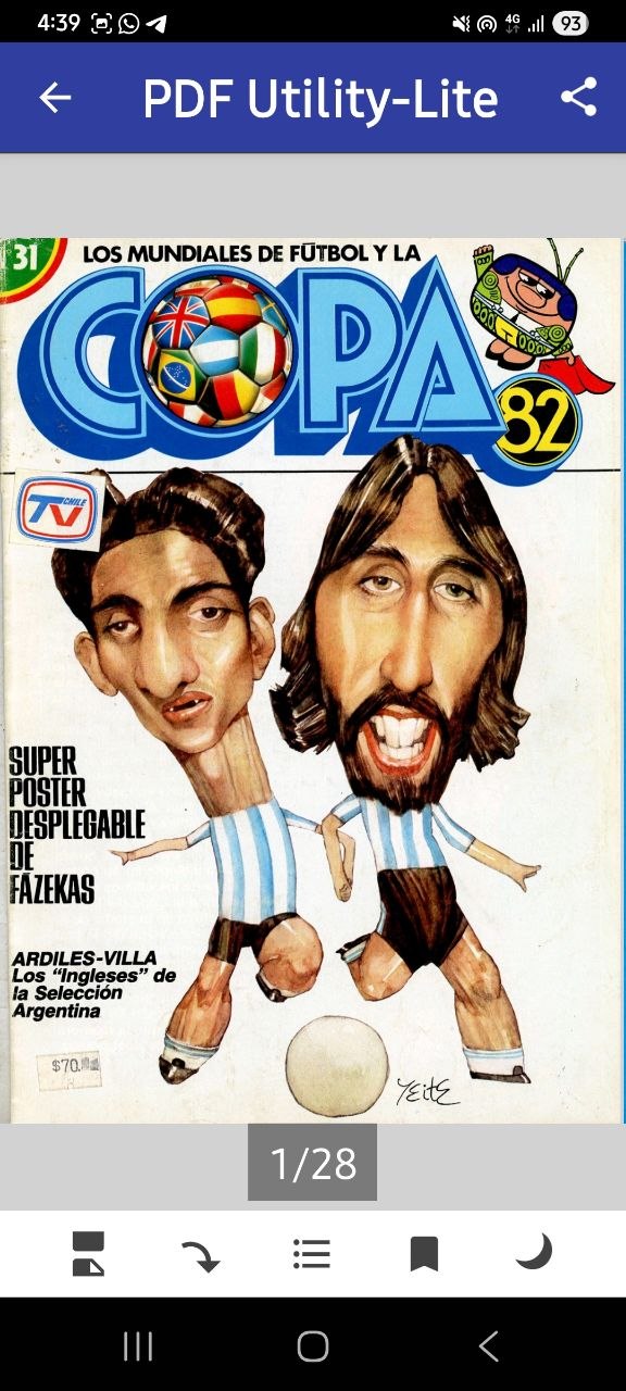 Portada ampliada de Los mundiales de fútbol y la Copa 82
