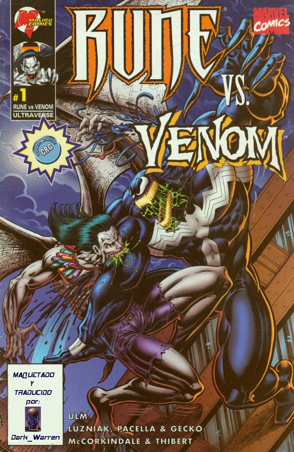 Portada ampliada de Rune vs Venom